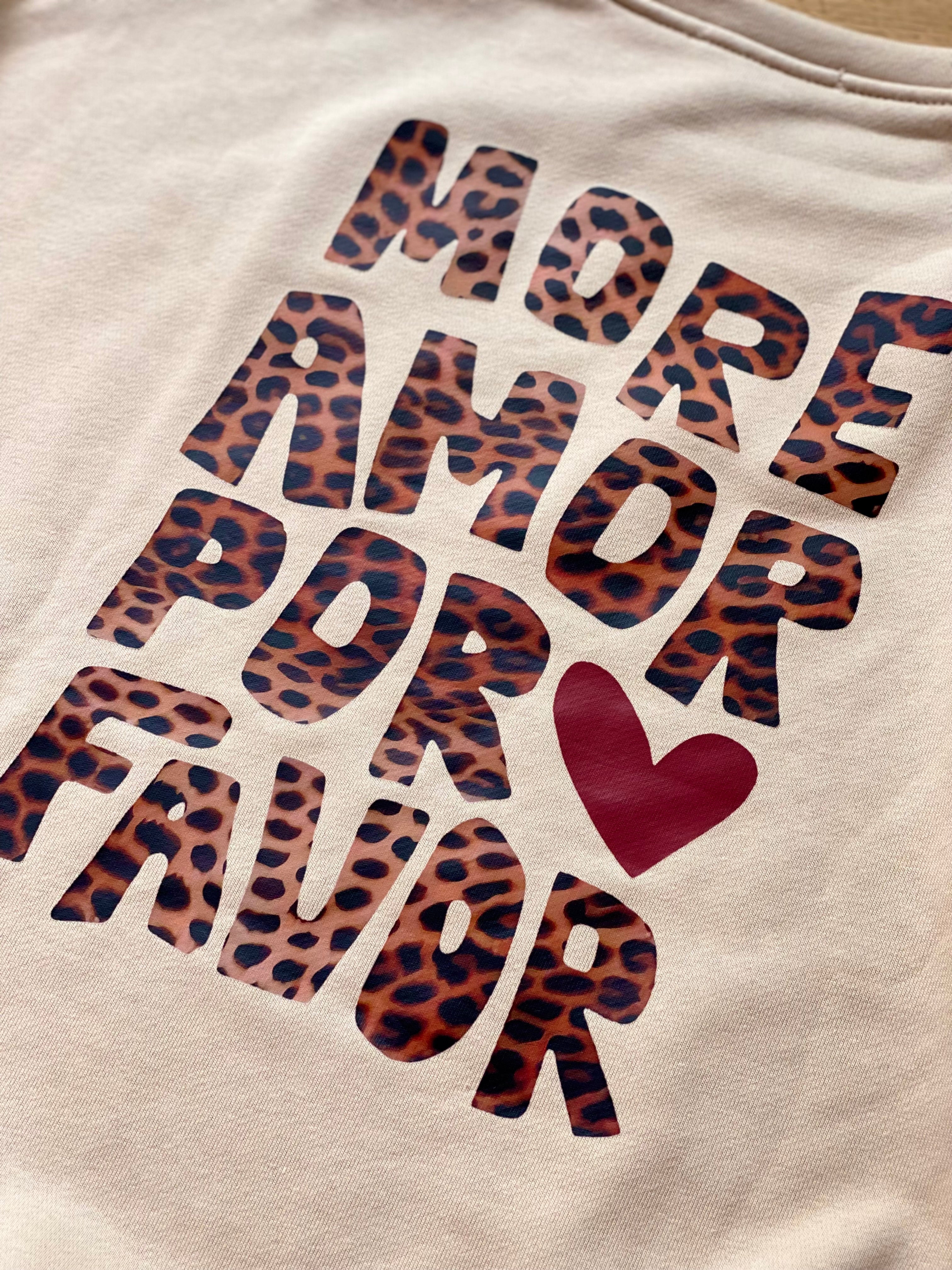 Sweat More amor por favor Léo 🐆 OMBLINE - Beige