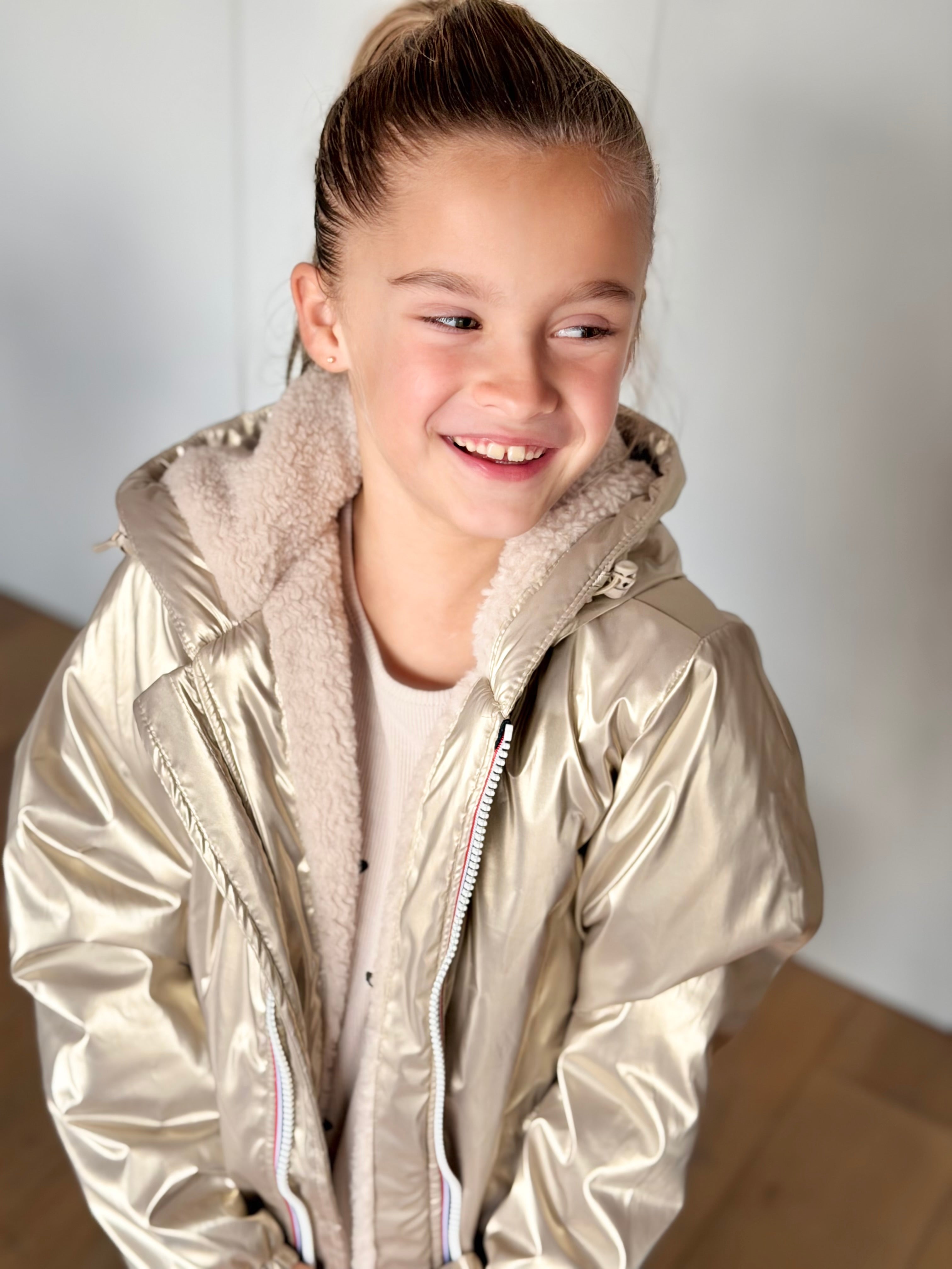 Parka Imperméable mixte LOUIS.E KIDS Sherpa - Doré - LAURA JO