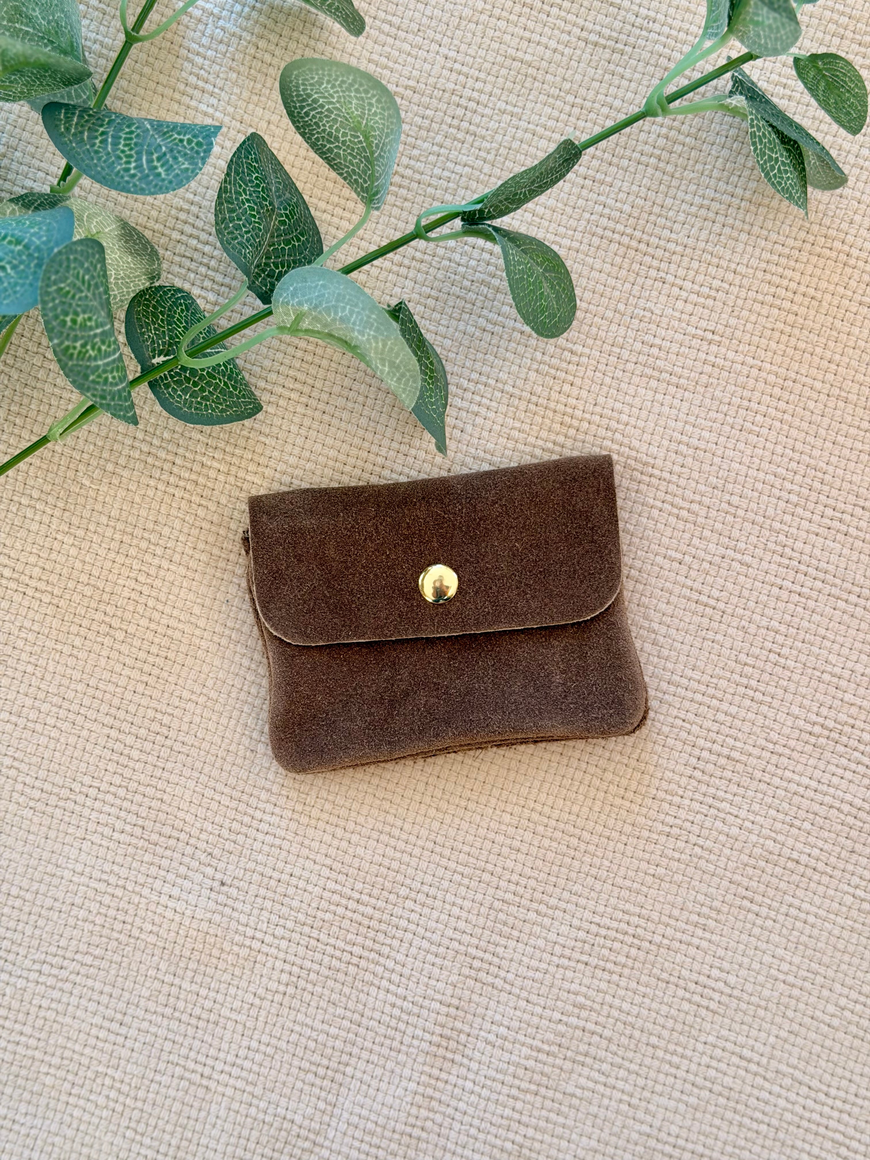 Porte monnaie / porte carte en cuir daim ACHILLE