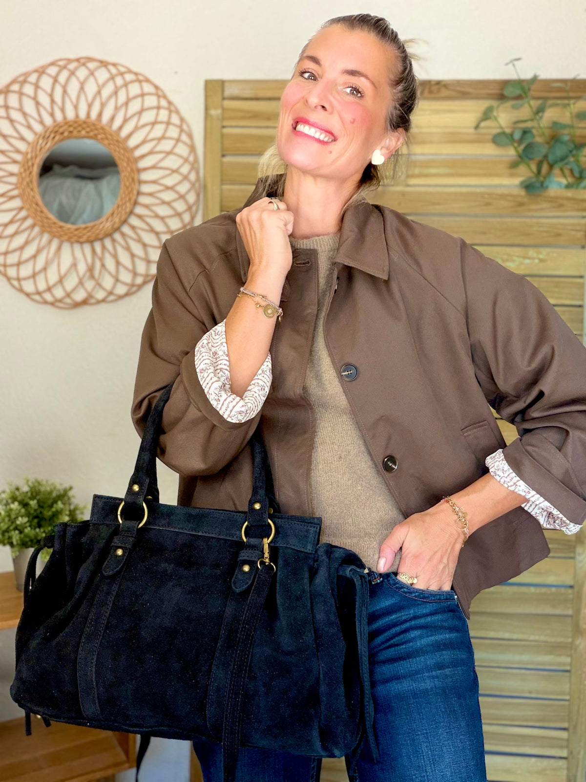 Veste Trench avec Liberty - MADELEINE Chocolat