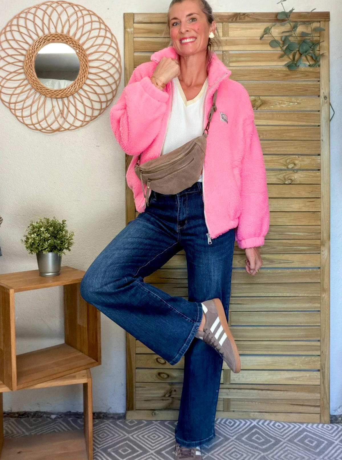 Pantalon Jean Wide leg BAPTISTE Bleu