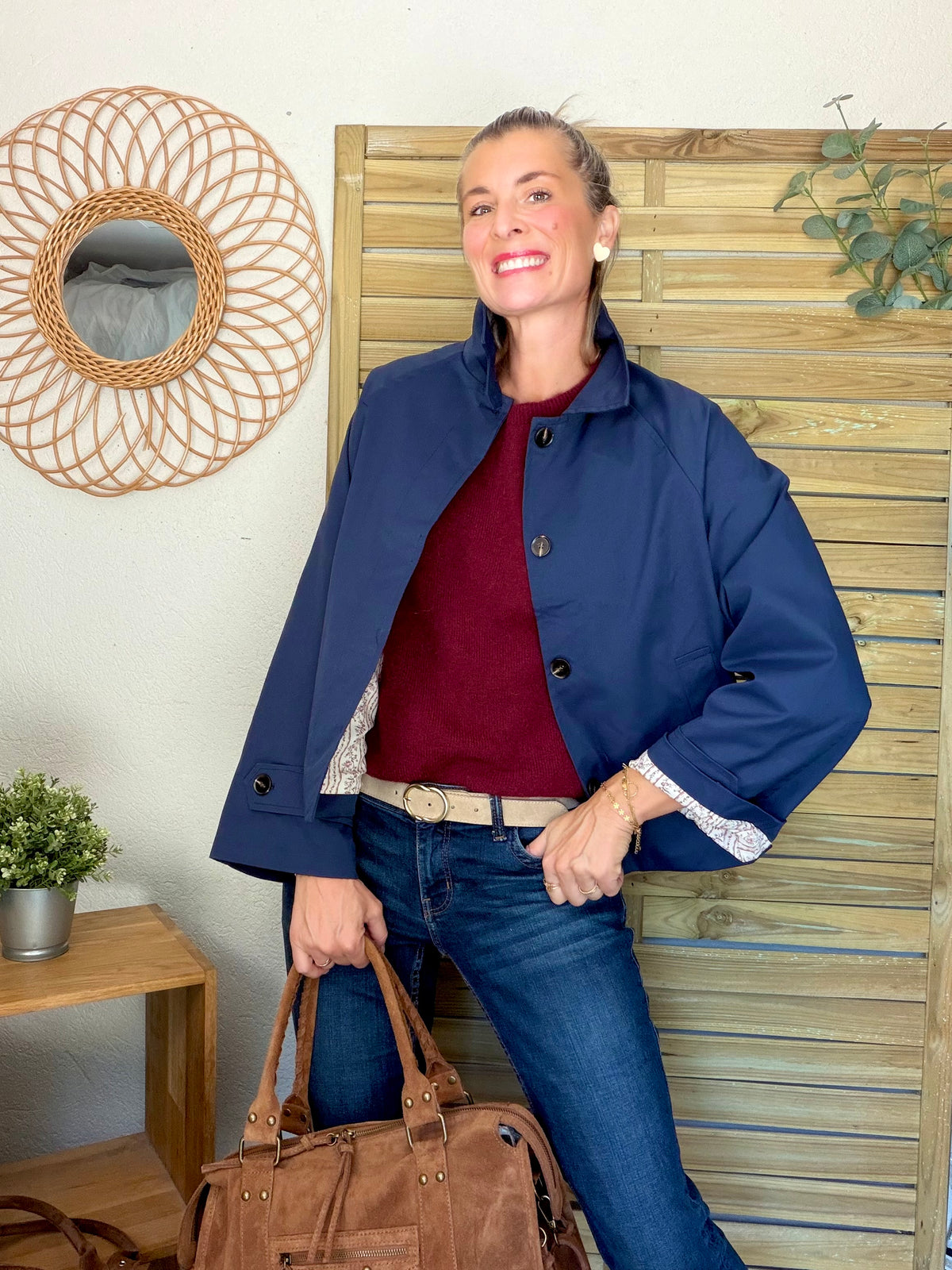 Veste Trench avec Liberty - MADELEINE Bleu marine