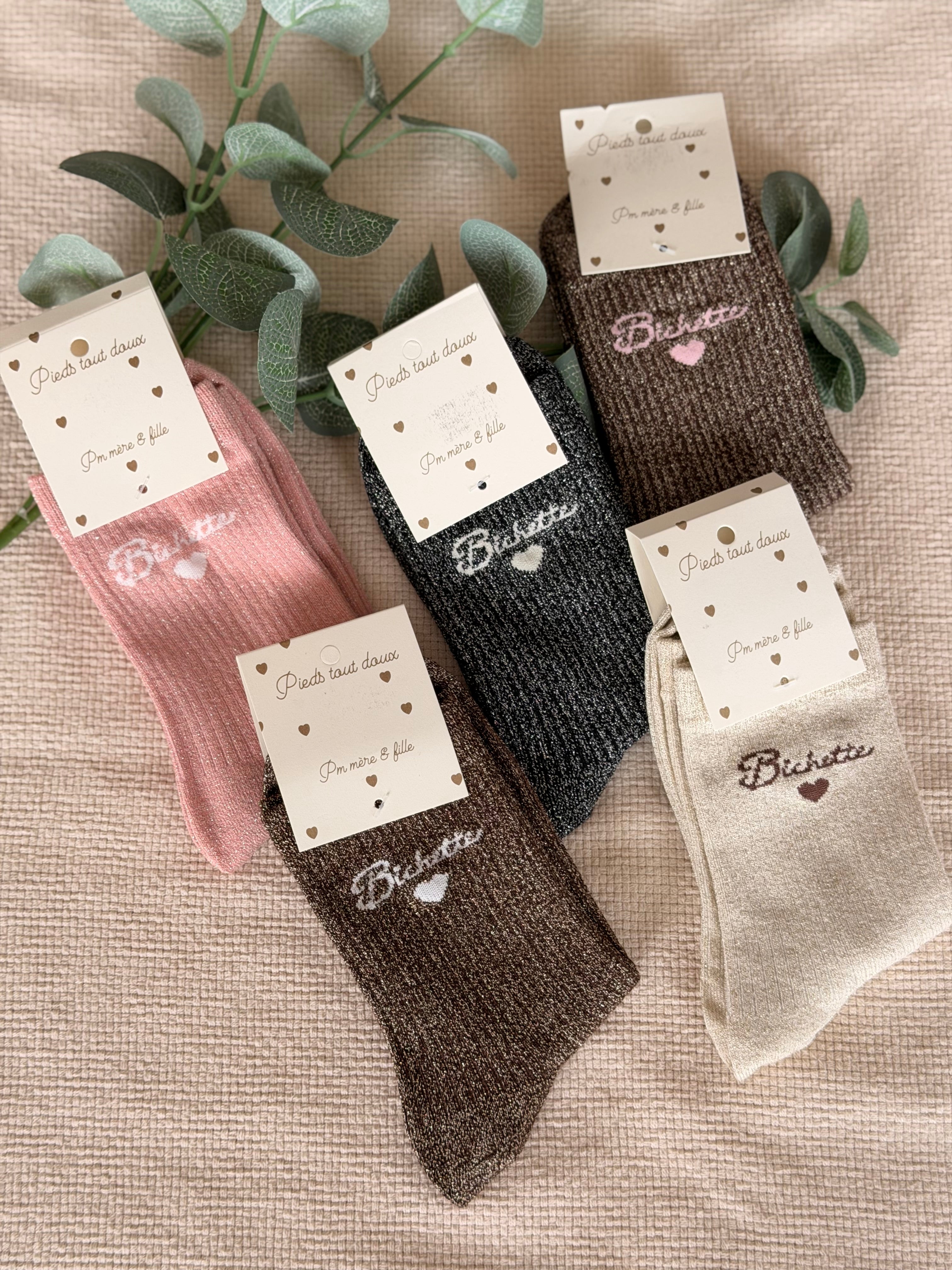 Chaussettes scintillantes glitter ZIA - Bichette