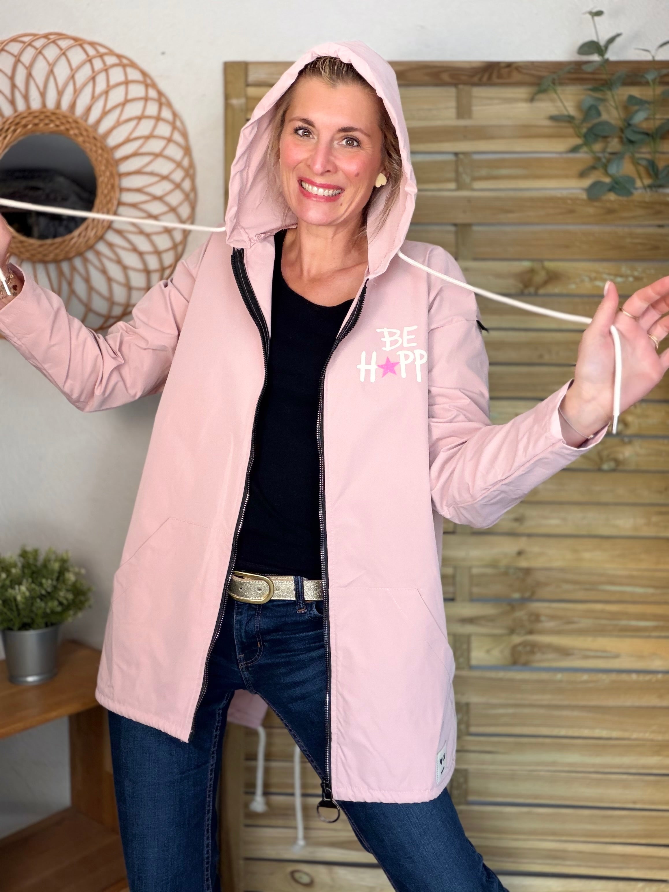 Veste Coupe vent long LESLIE - Rose clair