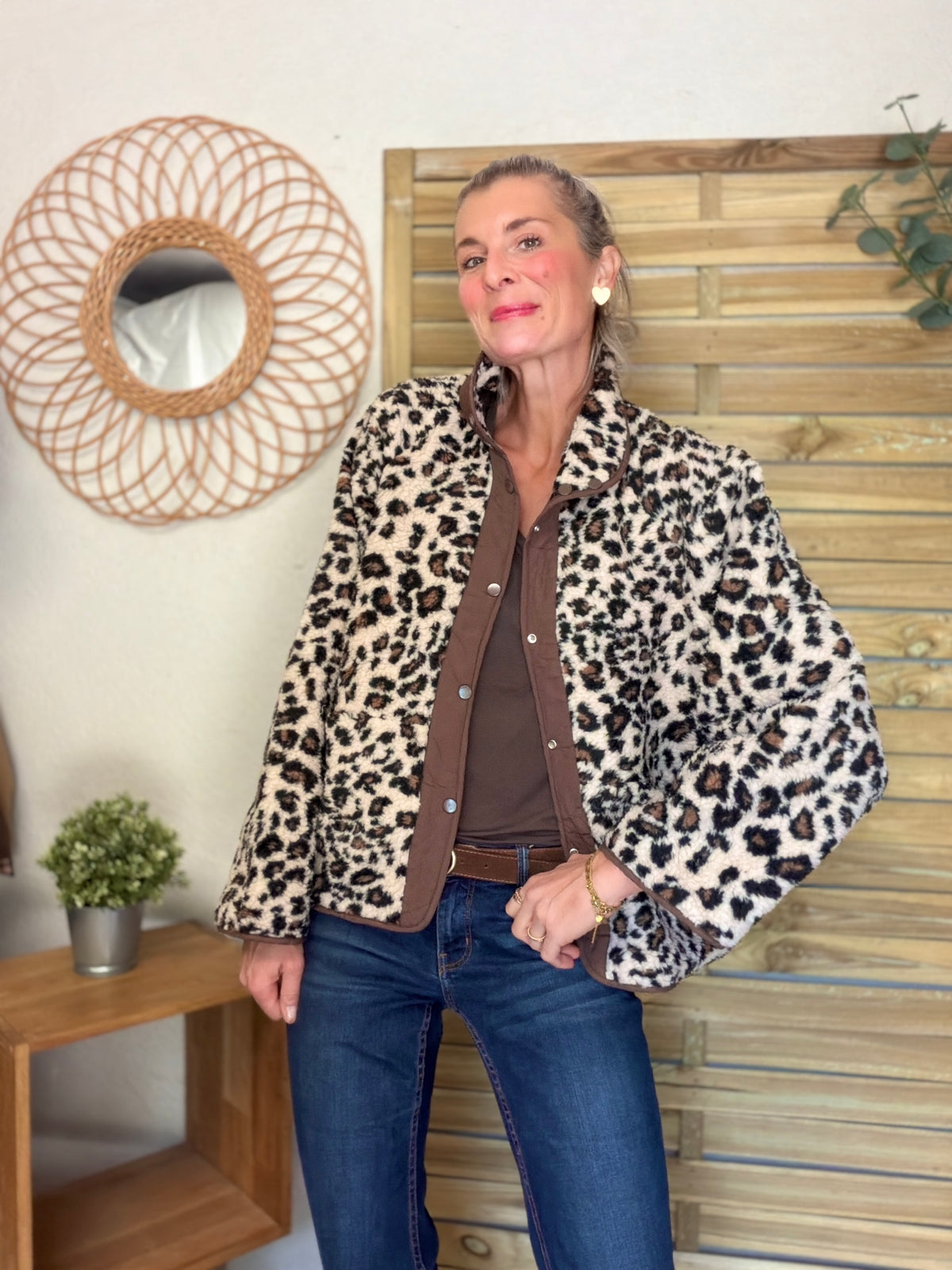 Veste matelassée réversible Sherpa AMÉLIE Choco / Léo