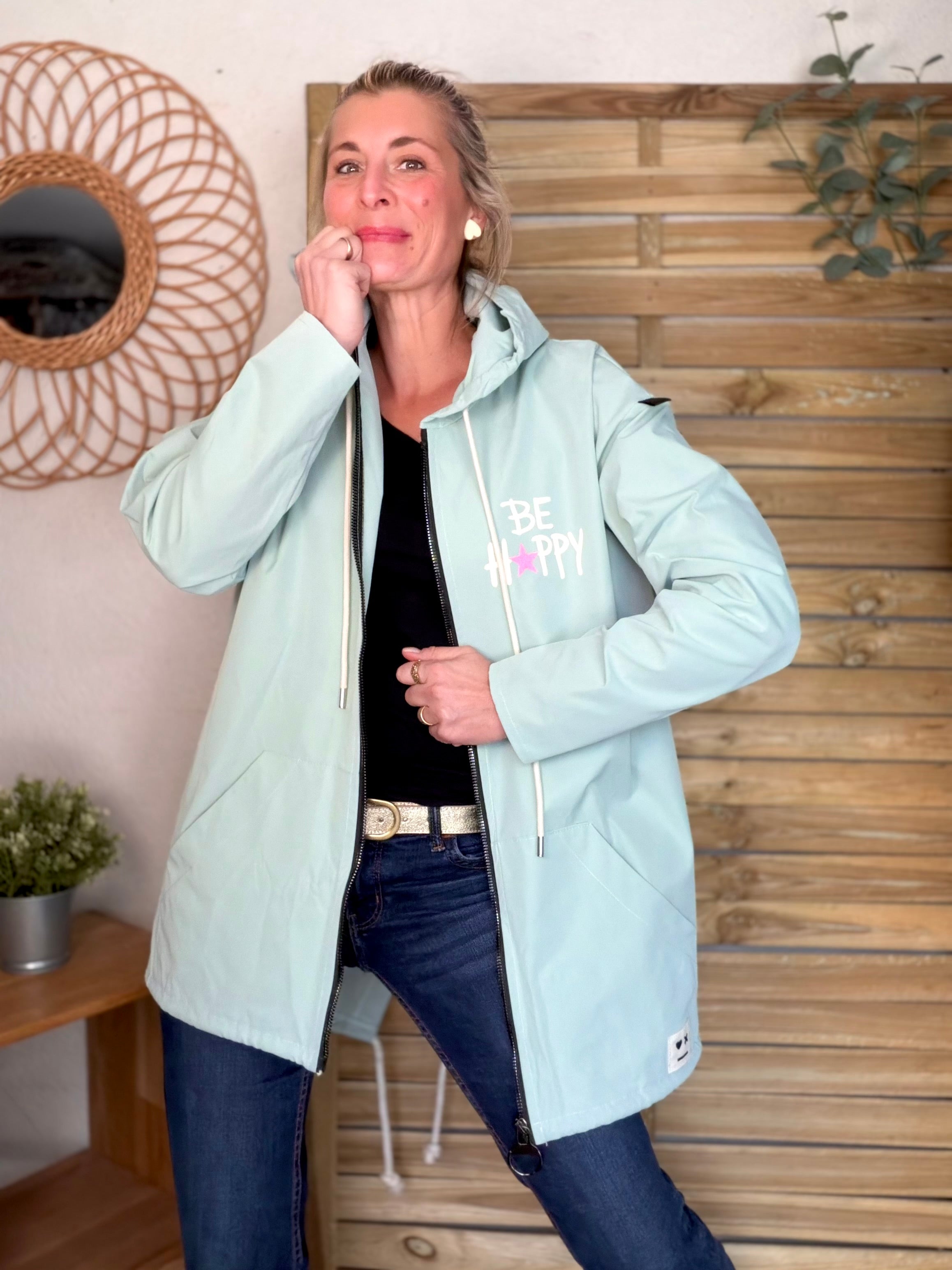 Veste Coupe vent long LESLIE - Vert d'eau