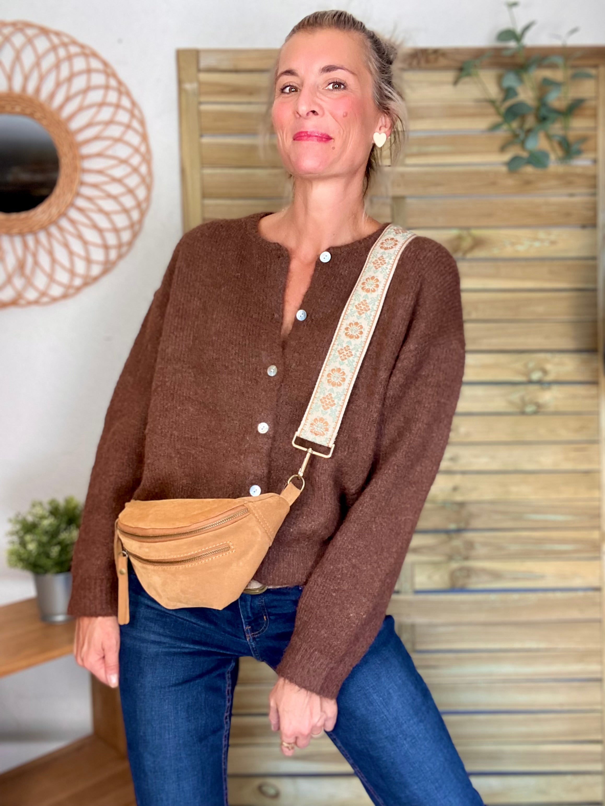 Gilet en maille SYDNEY - Chocolat
