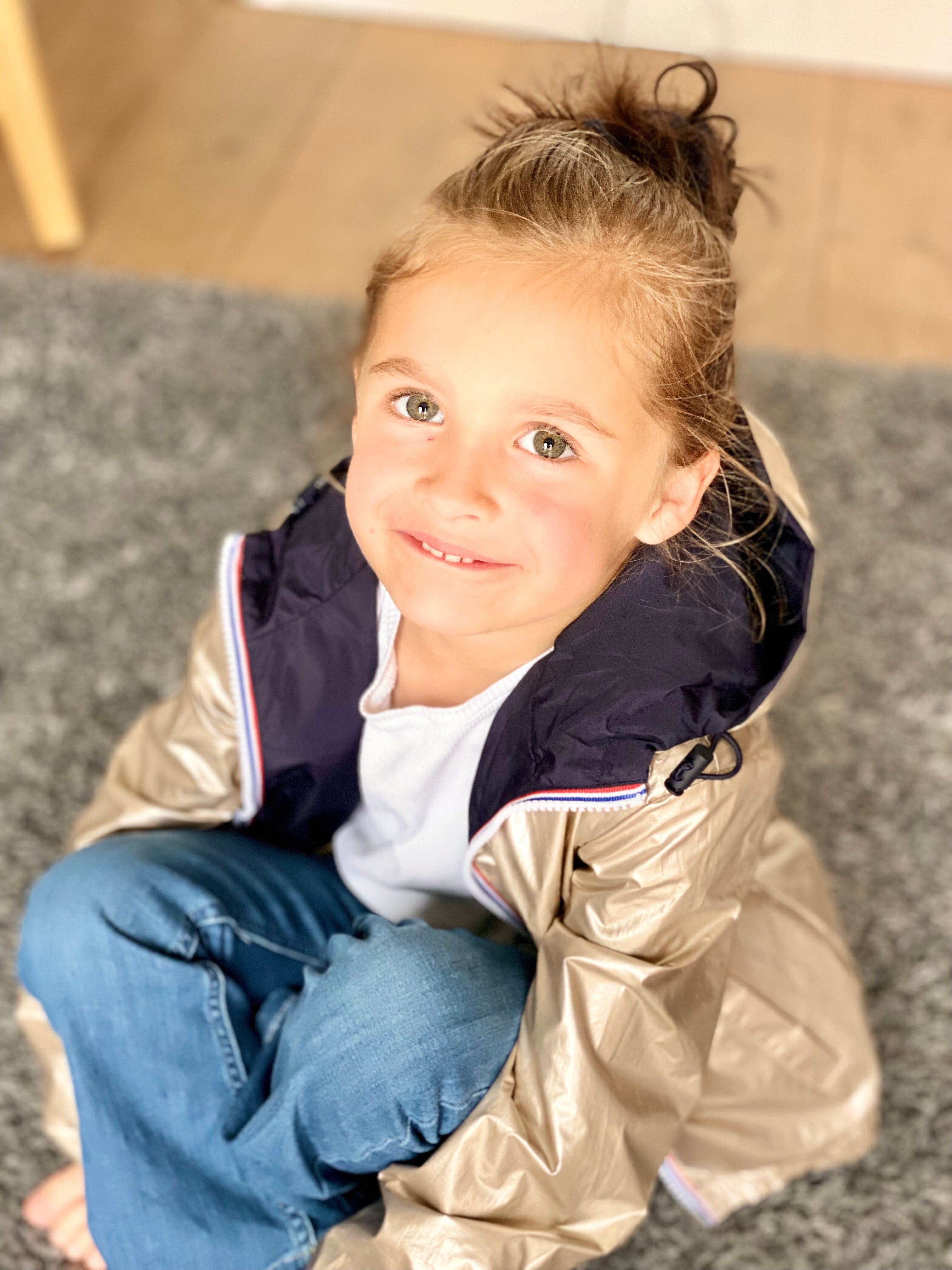 Veste Imperméable réversible mixte GARANCE KIDS - Marine / Doré