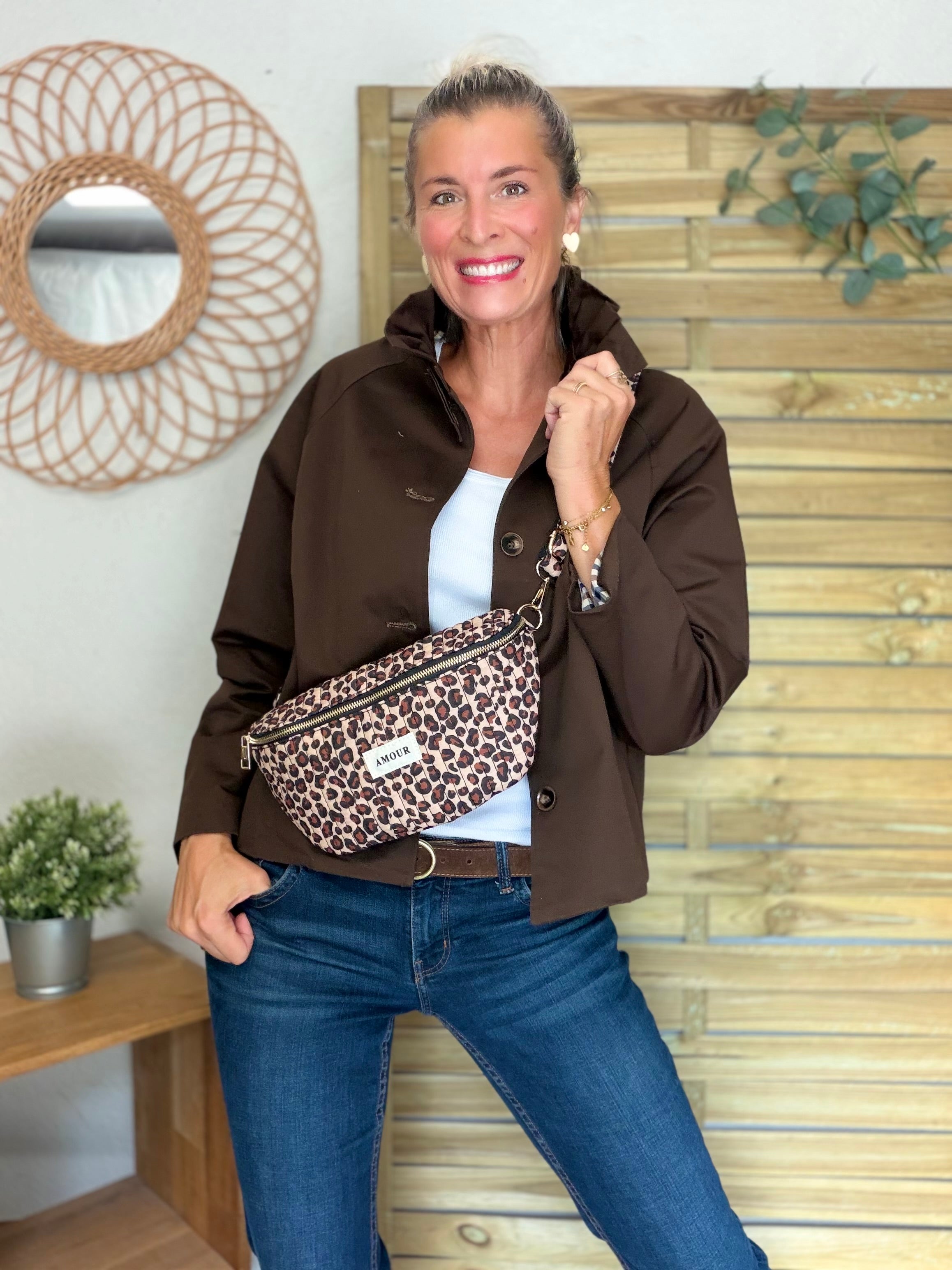 Sac banane matelassé Amour PAMELA - Léo 🐆