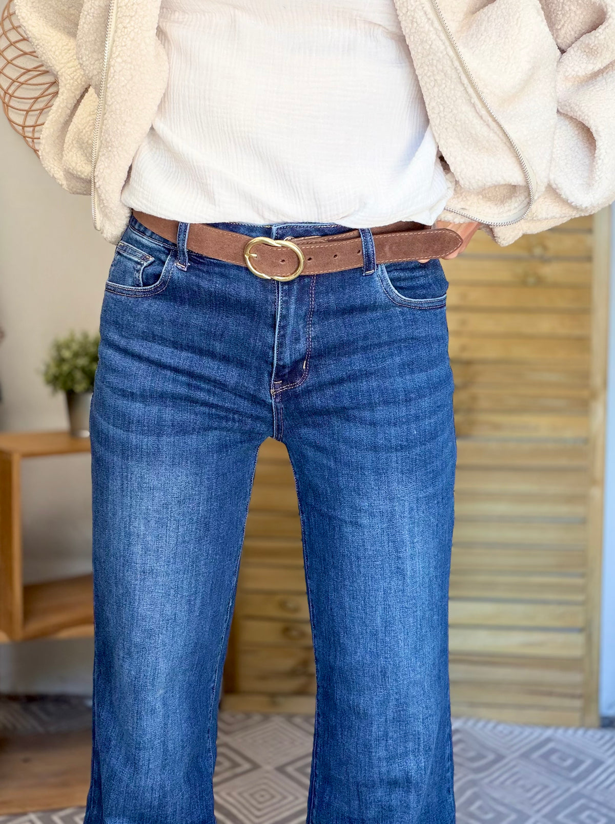 Pantalon Jean Wide leg BAPTISTE Bleu