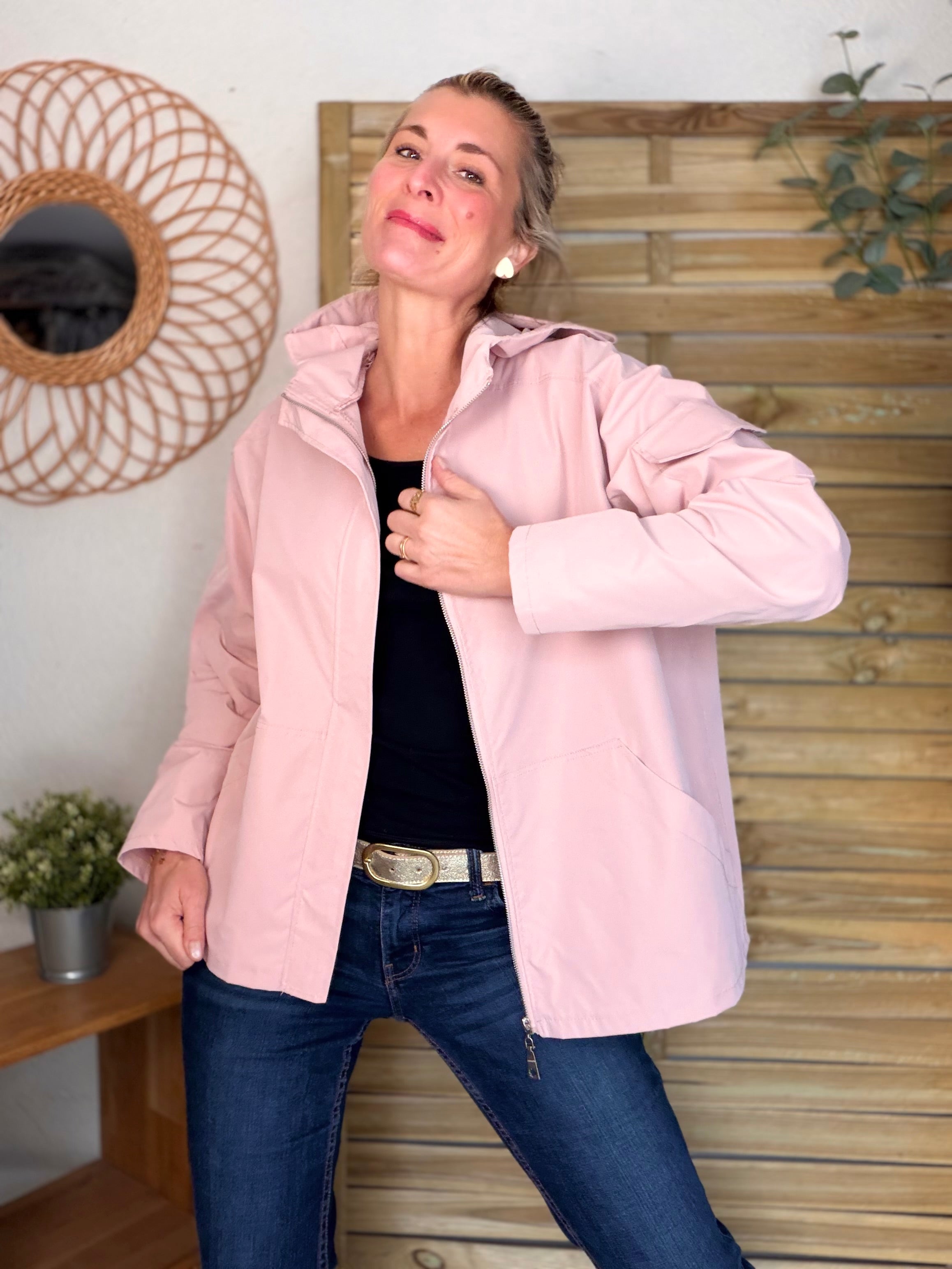 Veste Coupe vent court LIZZIE - Rose