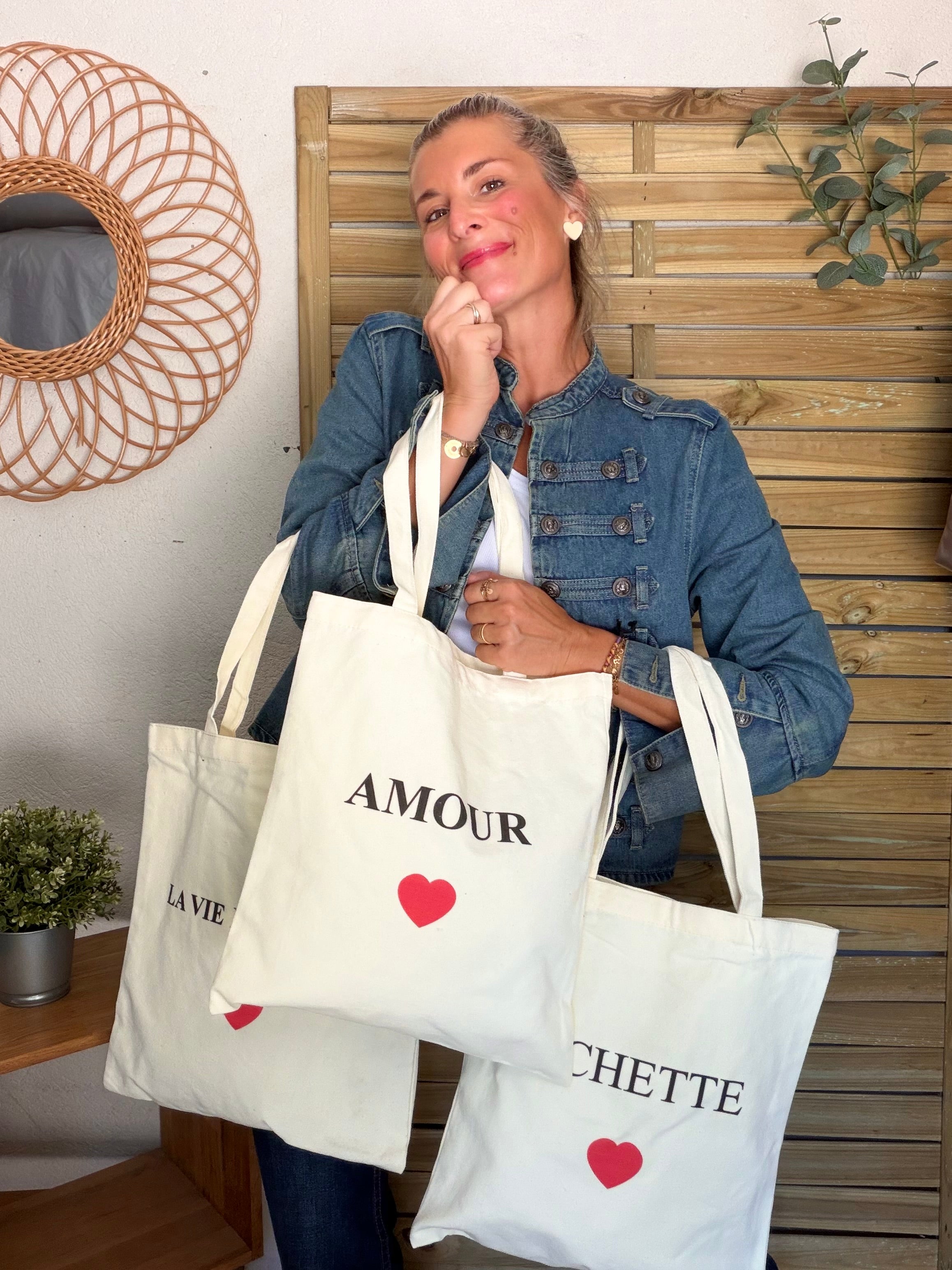 Tote bag LOLITA - AMOUR • BICHETTE • VIE EST BELLE