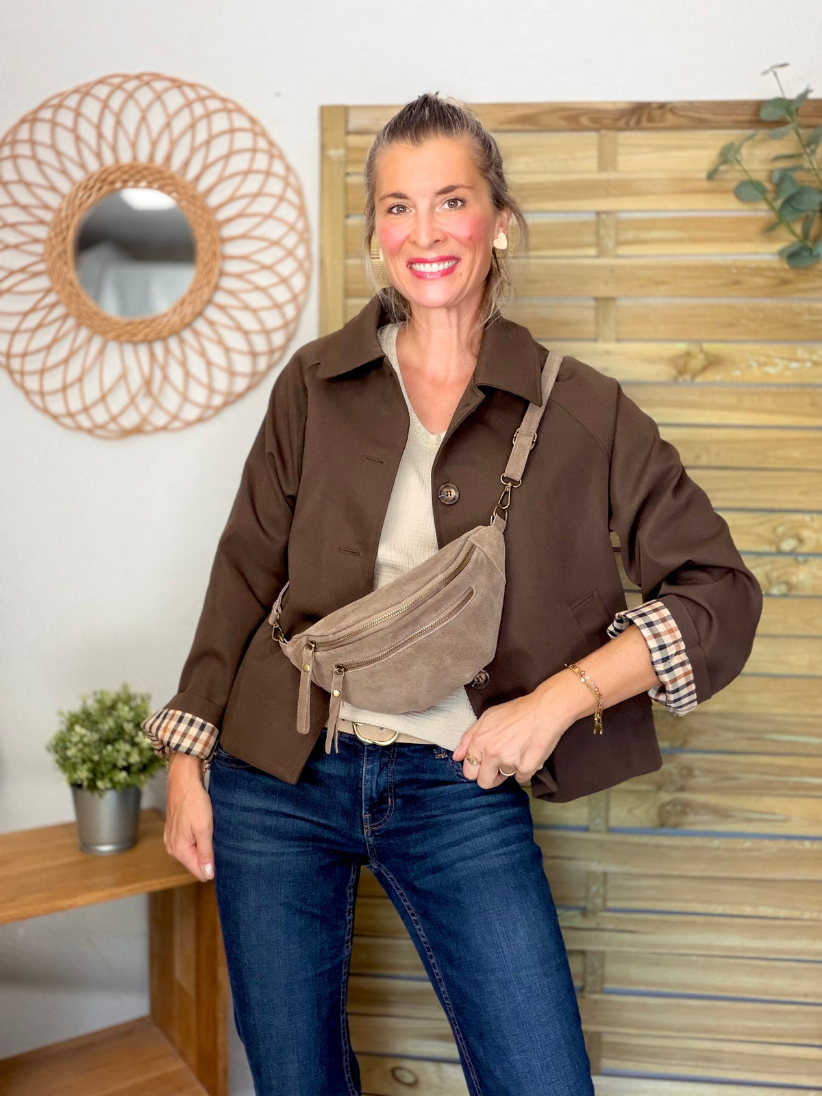 ⚡️ ARRIVAGE • Veste Trench, doublure à carreaux DANA Chocolat