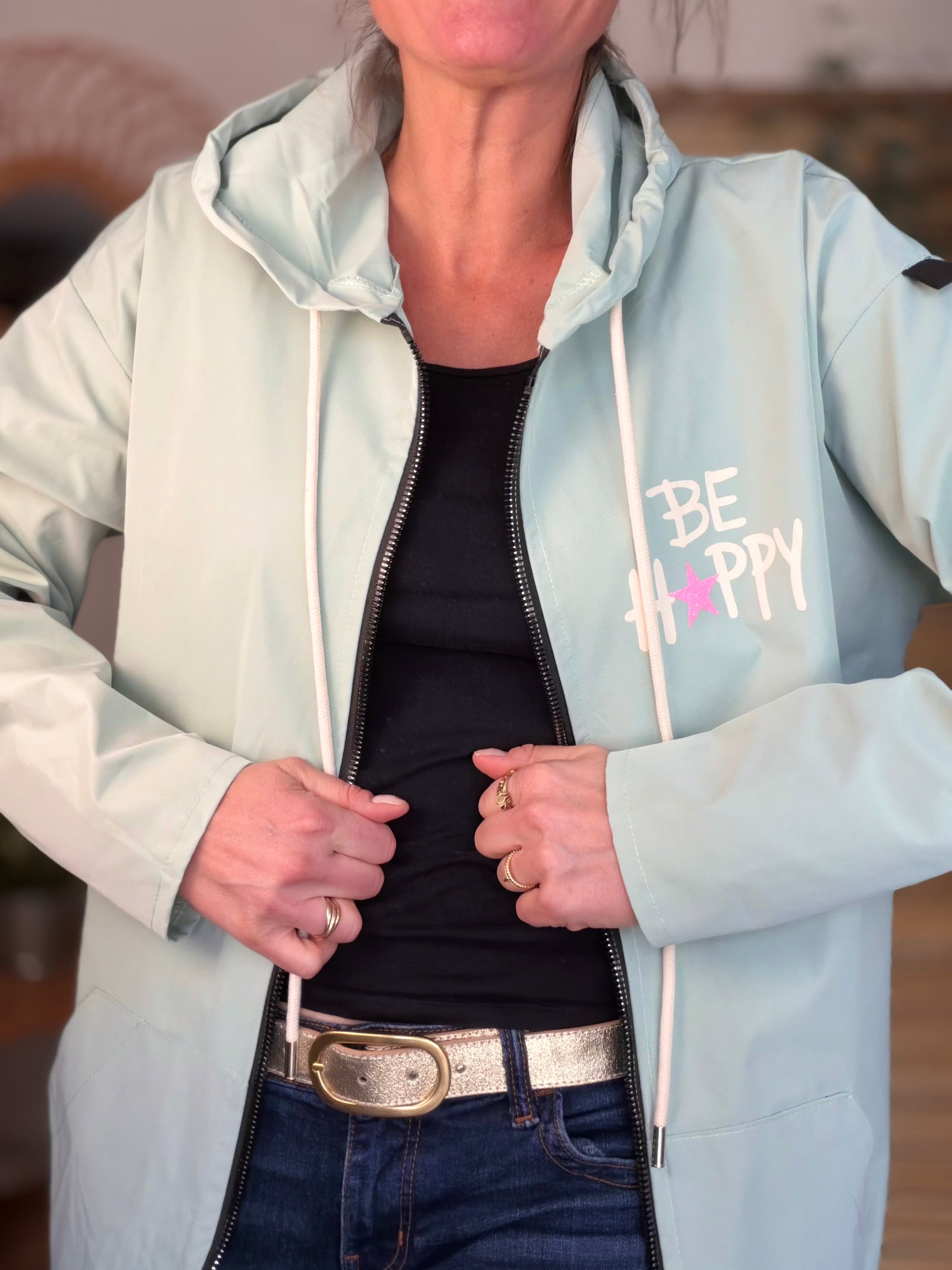 Veste Coupe vent long LESLIE - Vert d'eau