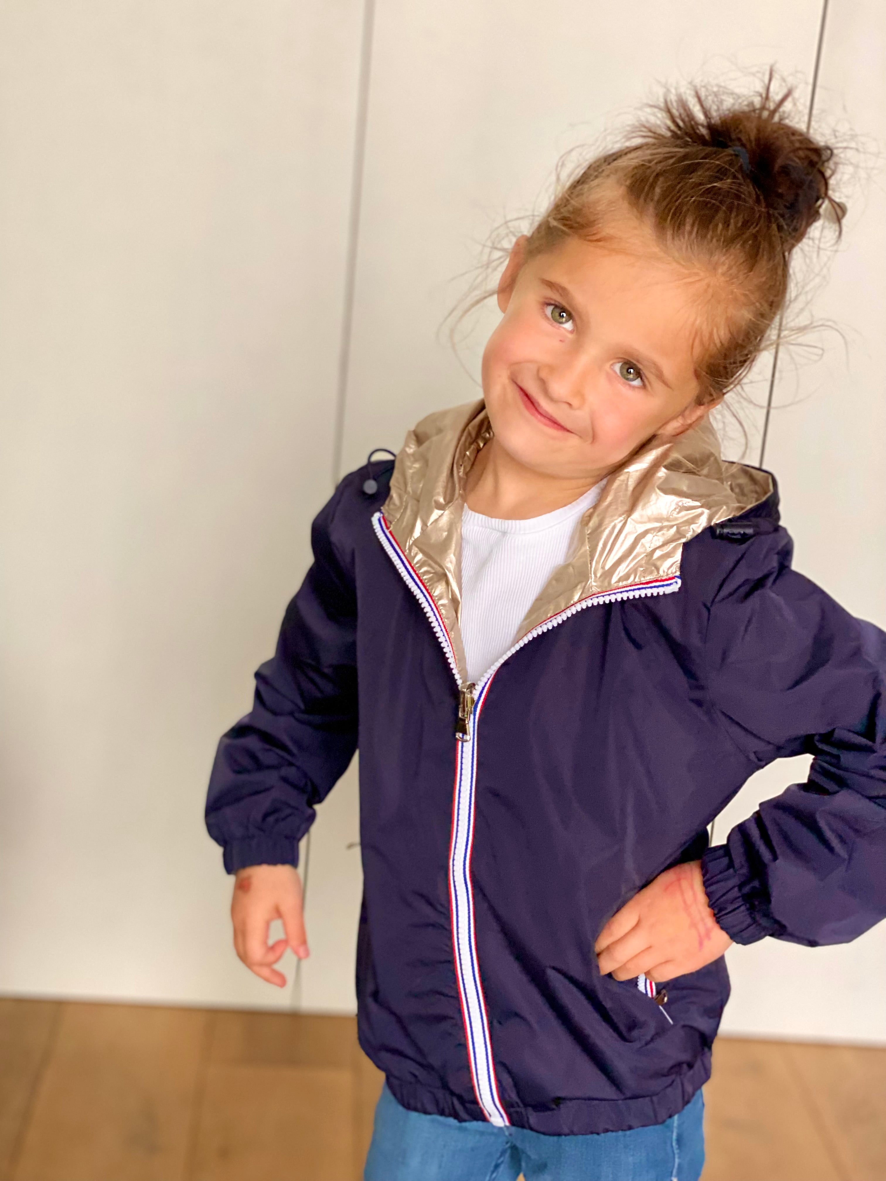 Veste Impermeable reversible mixte GARANCE KIDS Marine Dore