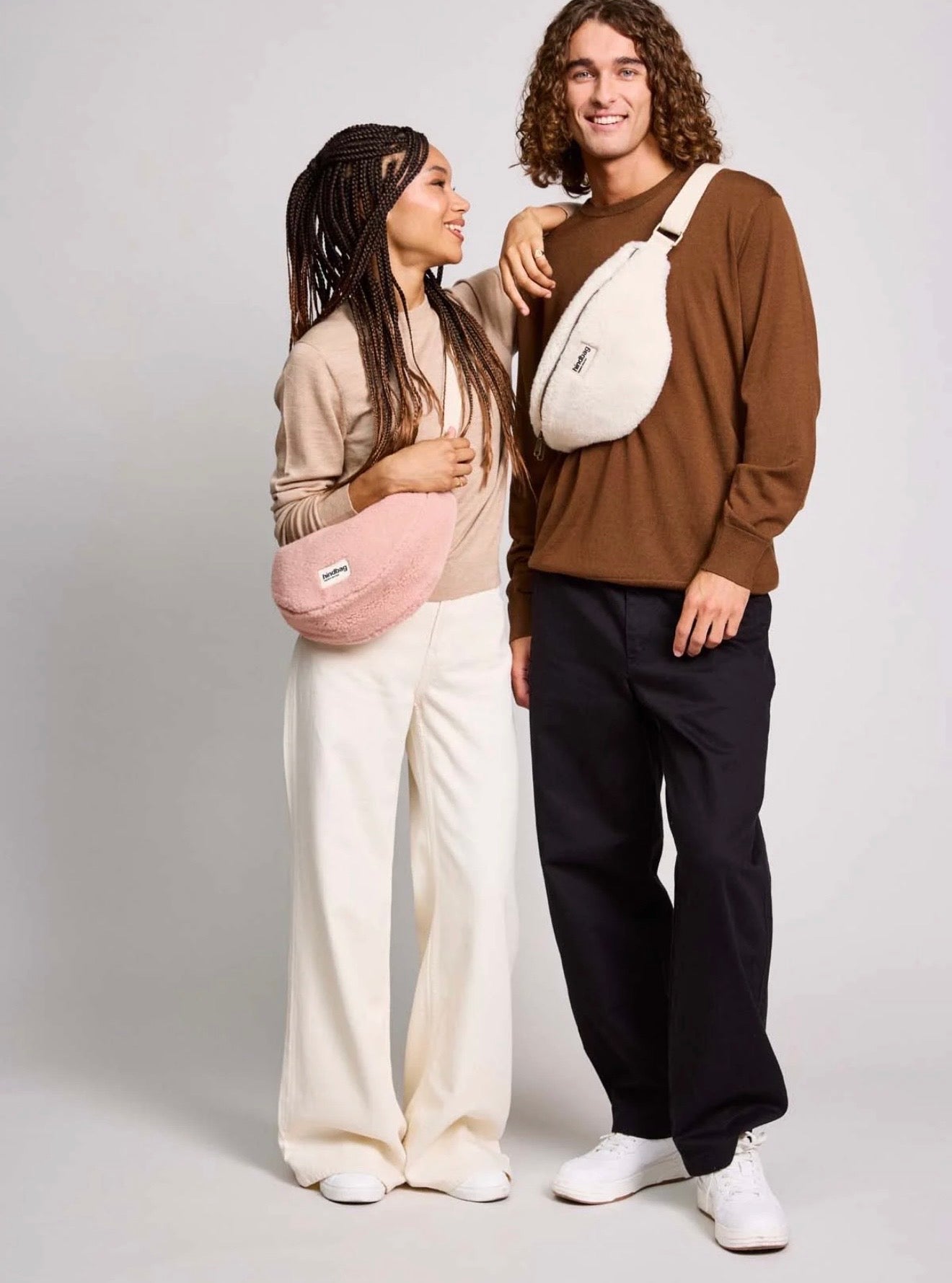 Sac banane HINDBAG Olivia Teddy arctique (moumoute)