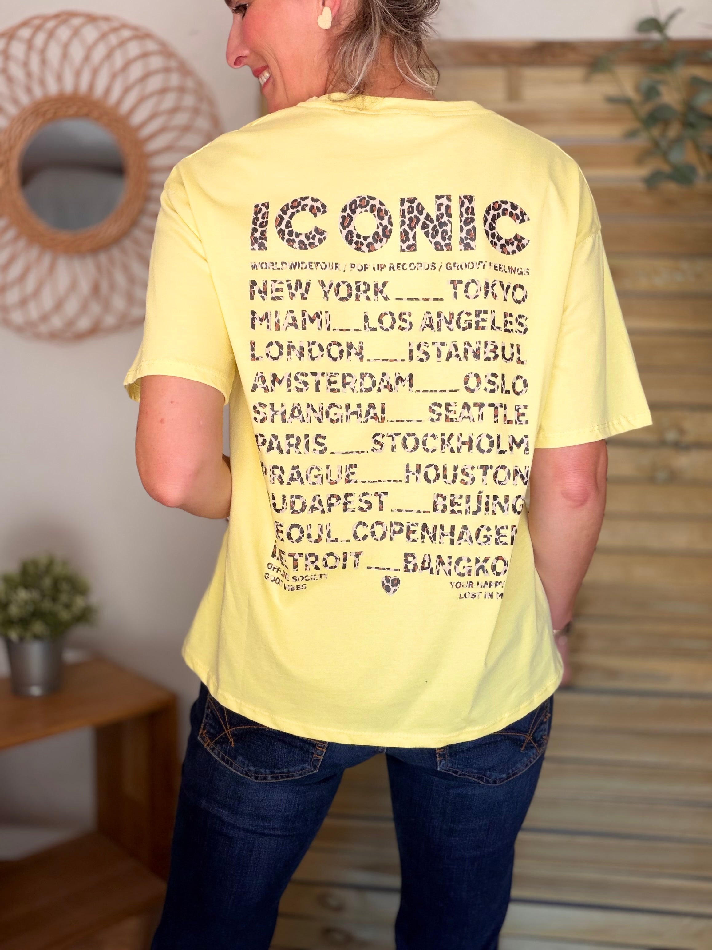 Tee shirt ICONIC Léo LÉONA Jaune