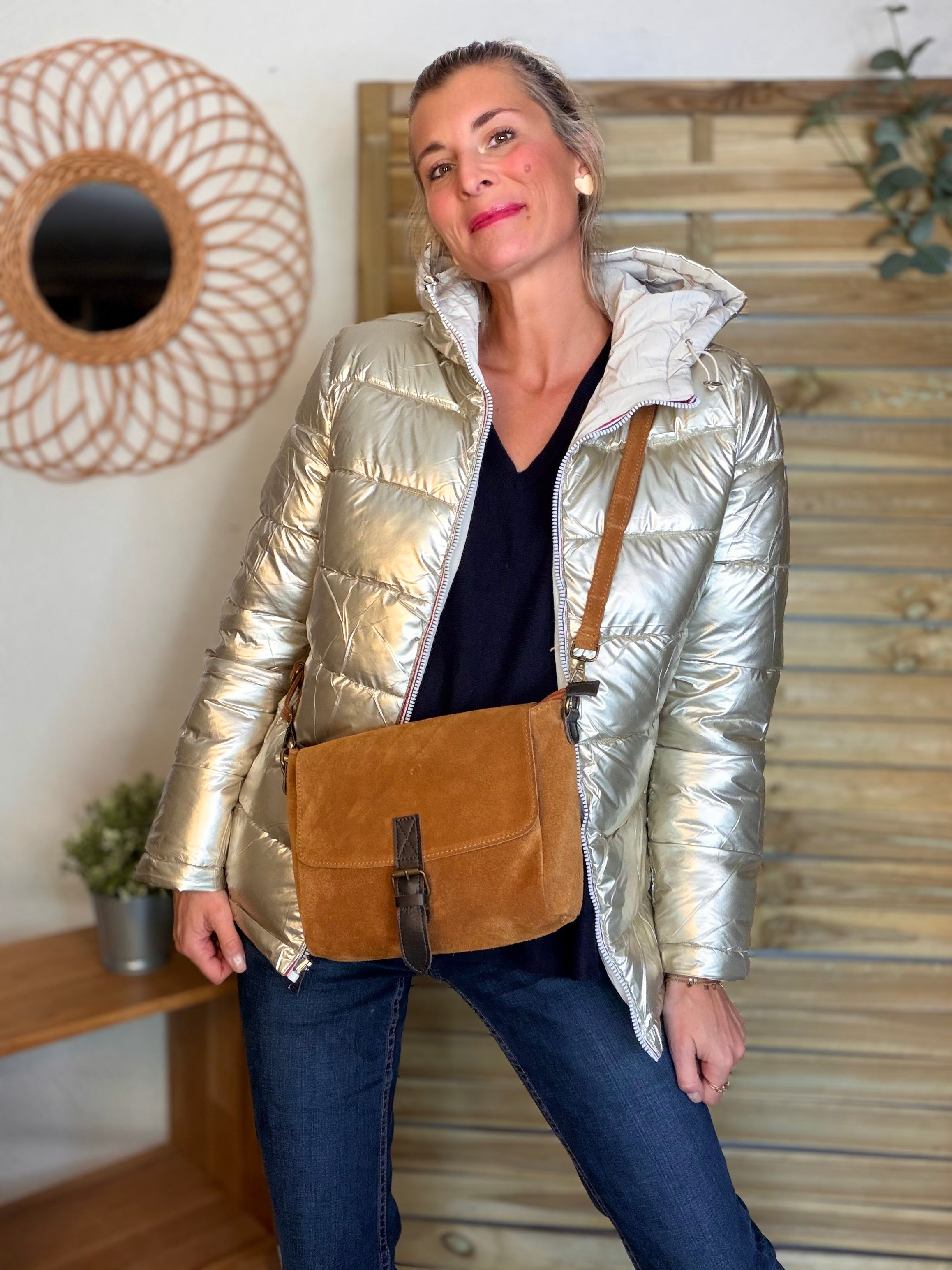 ⚡️PÉPITES FRIDAY - Doudoune imperméable réversible longue ANGÈLE COURT - Écru - MELYA MELODY