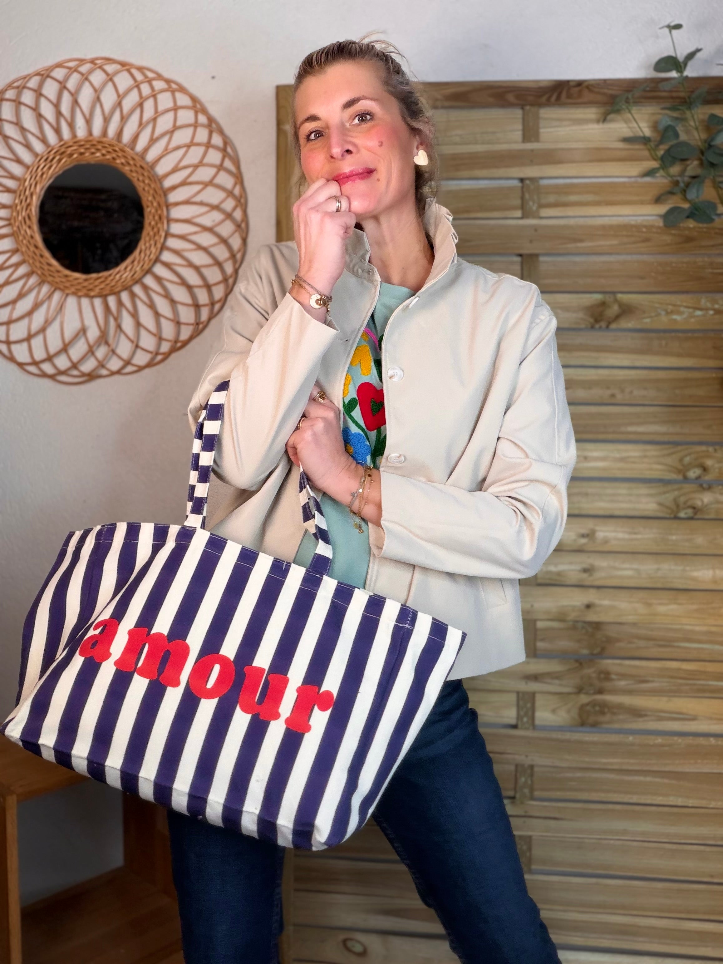 Tee shirt amour fleuri ARYA Vert sauge