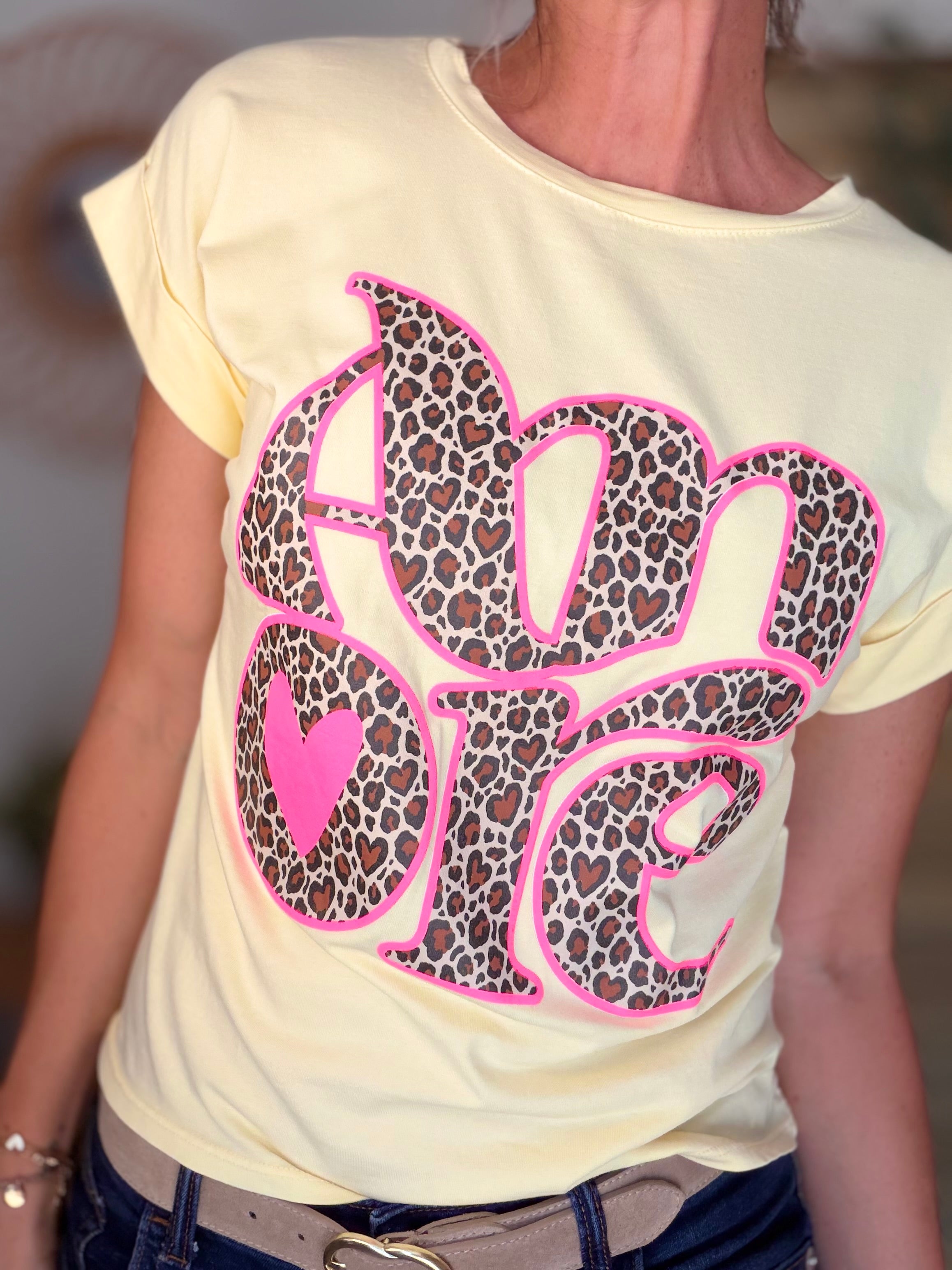 Tee shirt AMORE Léo URSULA Jaune