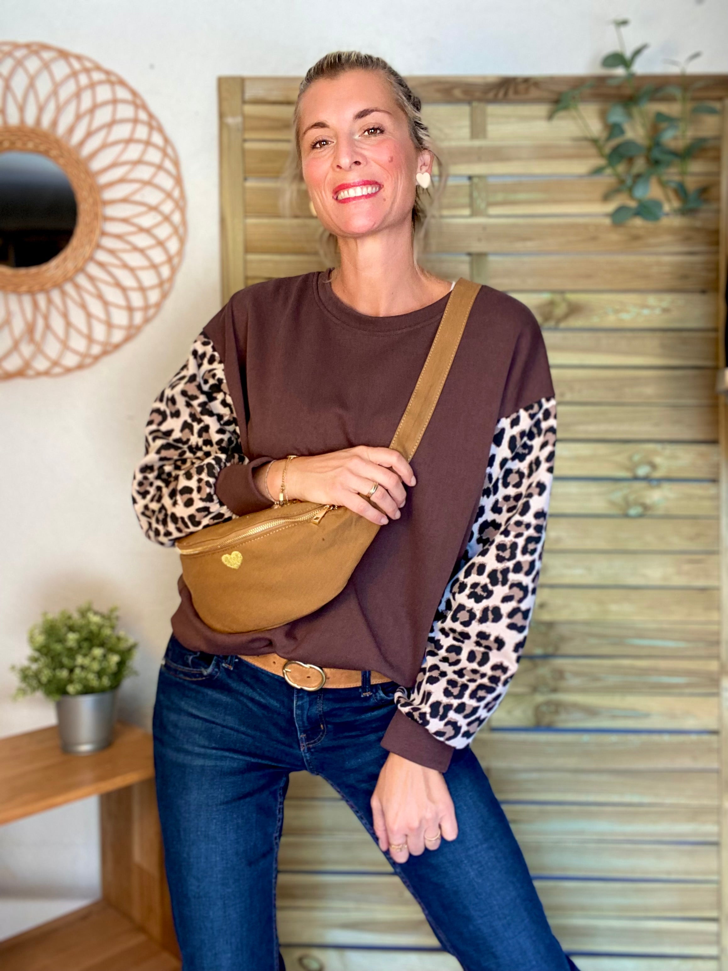 Sweat ample manches Léo LAURINE 🐆