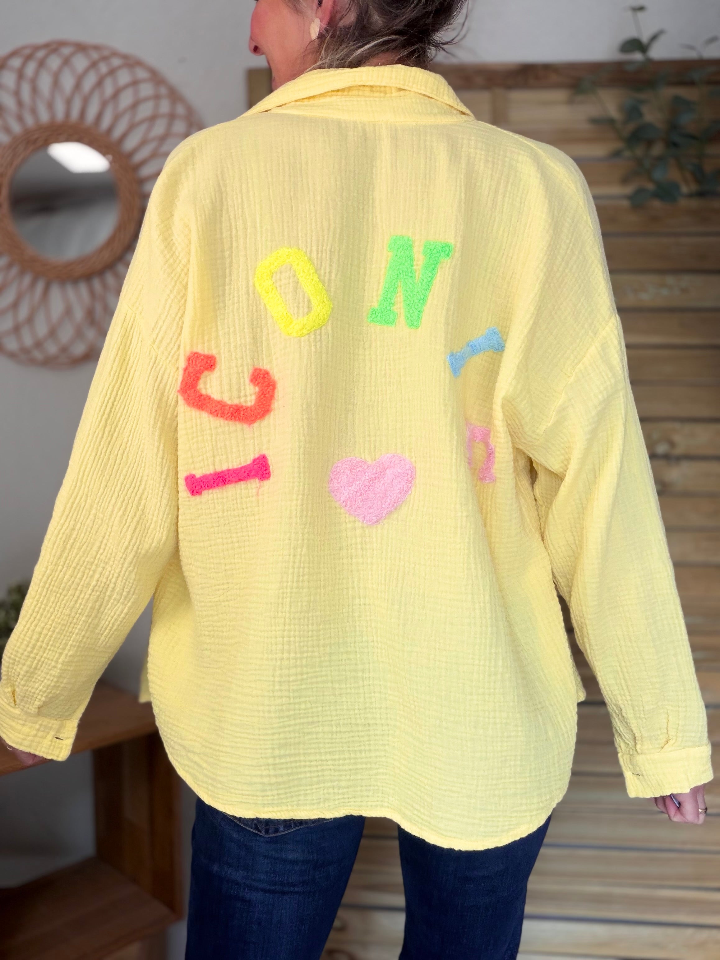 Chemise en gaze de coton ICONIC - ALANIS Jaune