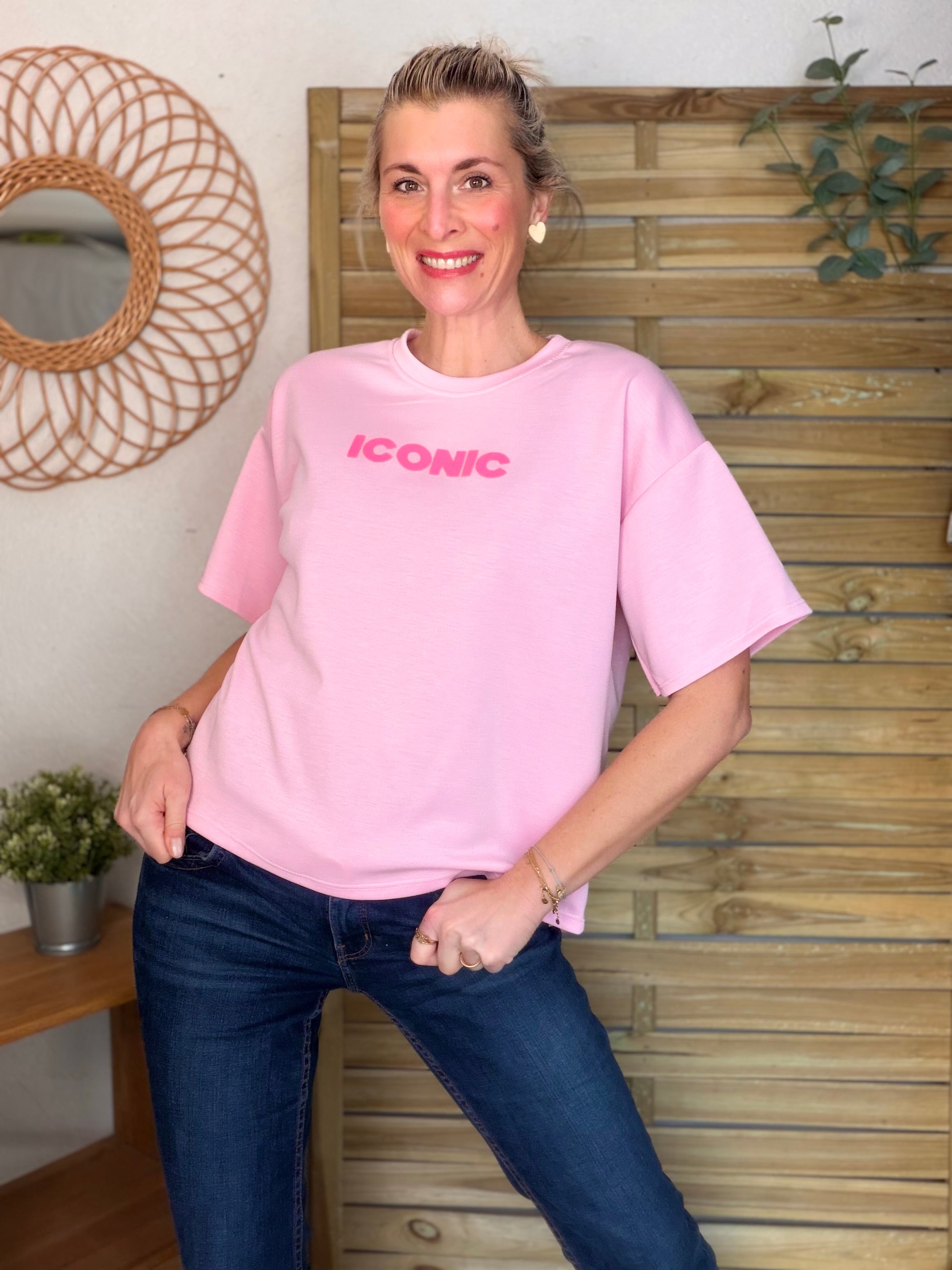 Tee shirt ICONIC - THÉA Rose