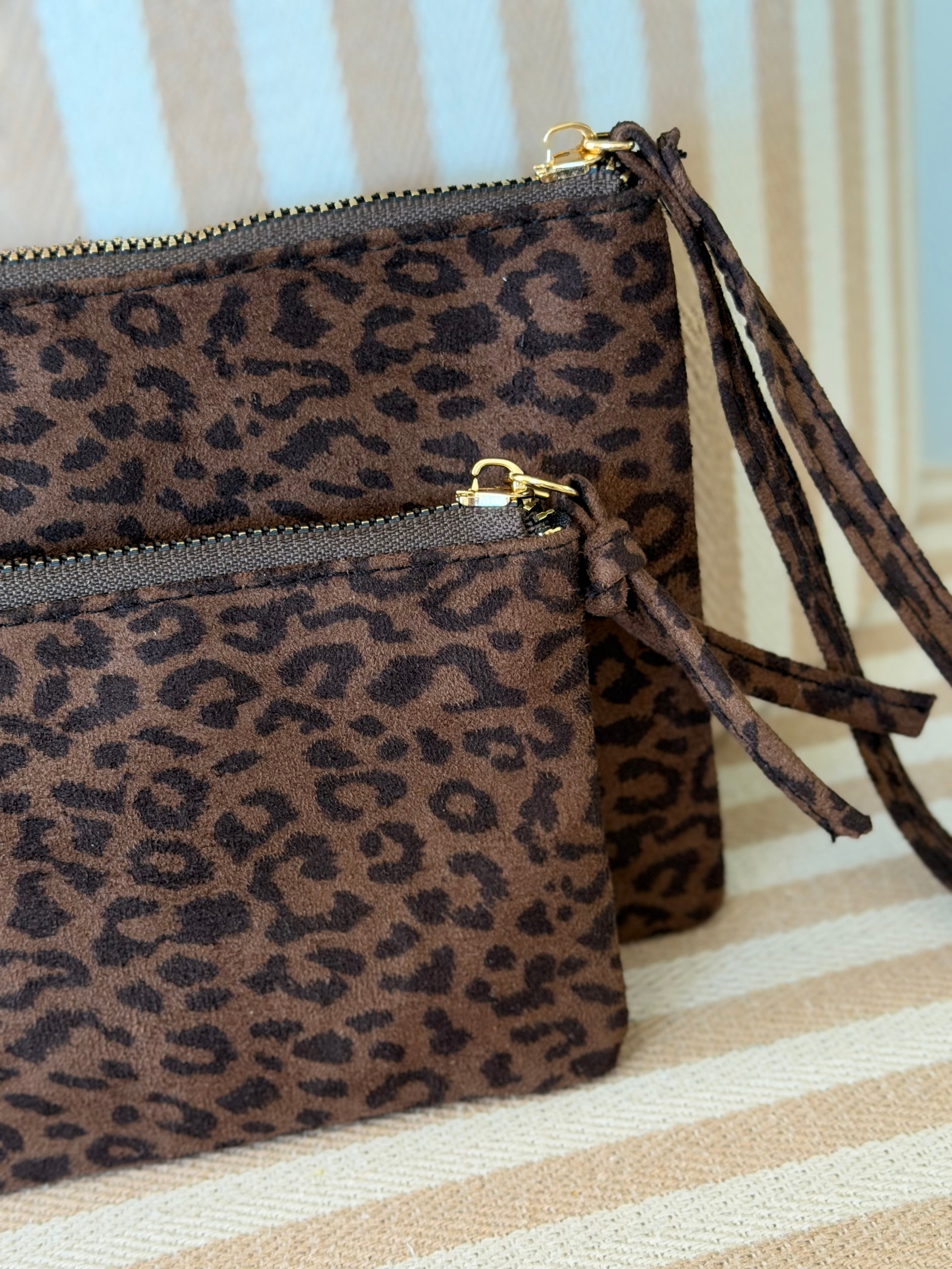 Duo de pochettes en suédine Léopard 🐆 TAO