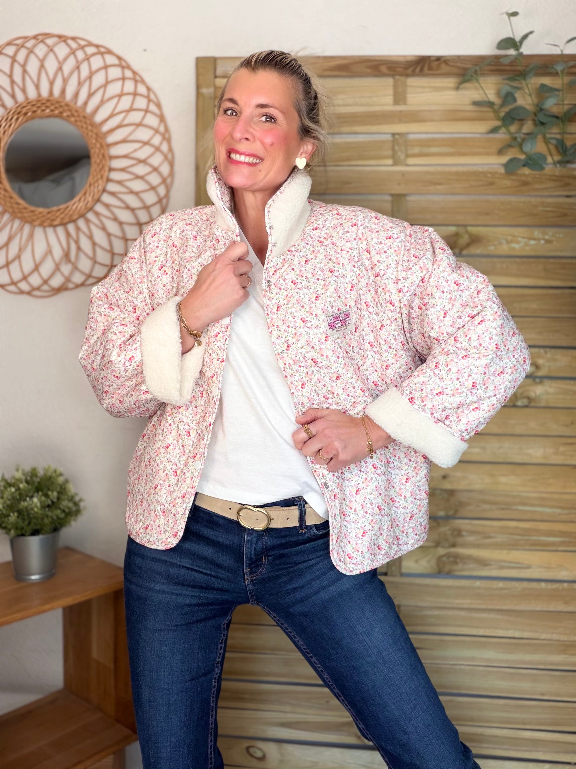 Veste réversible Sherpa ODETTE Liberty / Écru