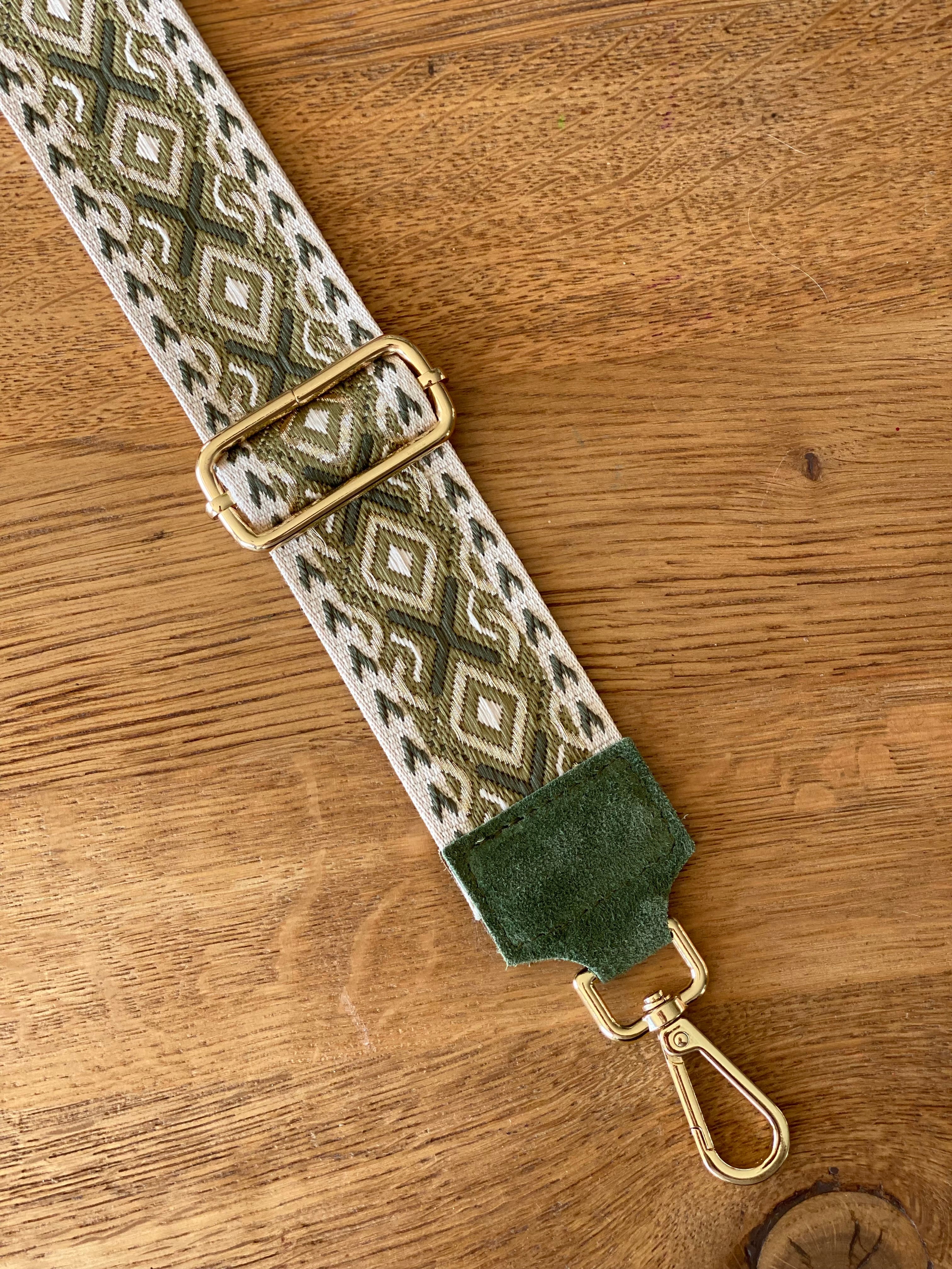 Sangle / Bandoulière en cuir daim pour sacs/ bananes - MARNIE