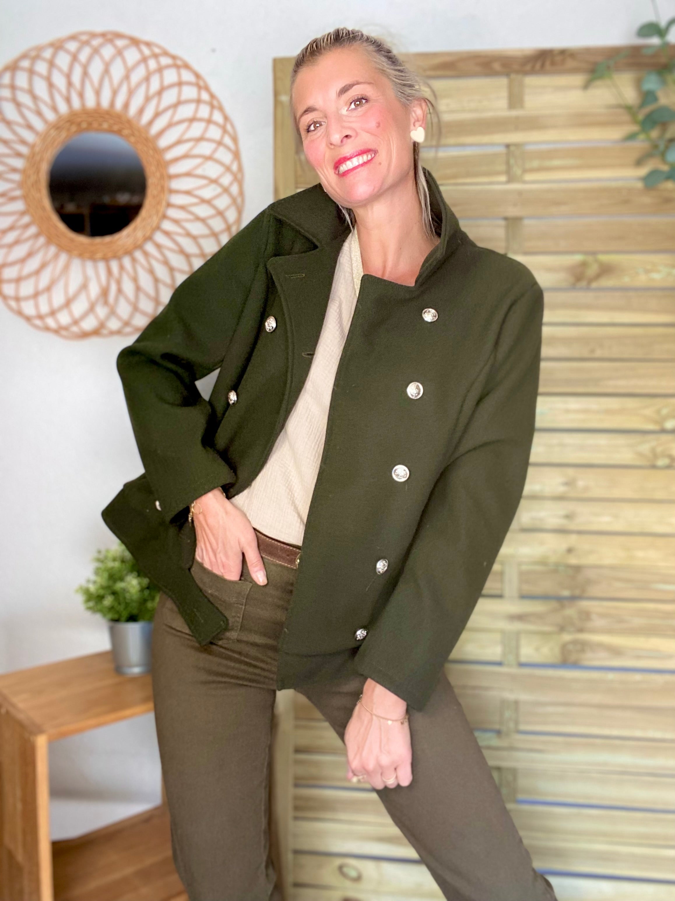 Veste caban légère JACK - Kaki foncé