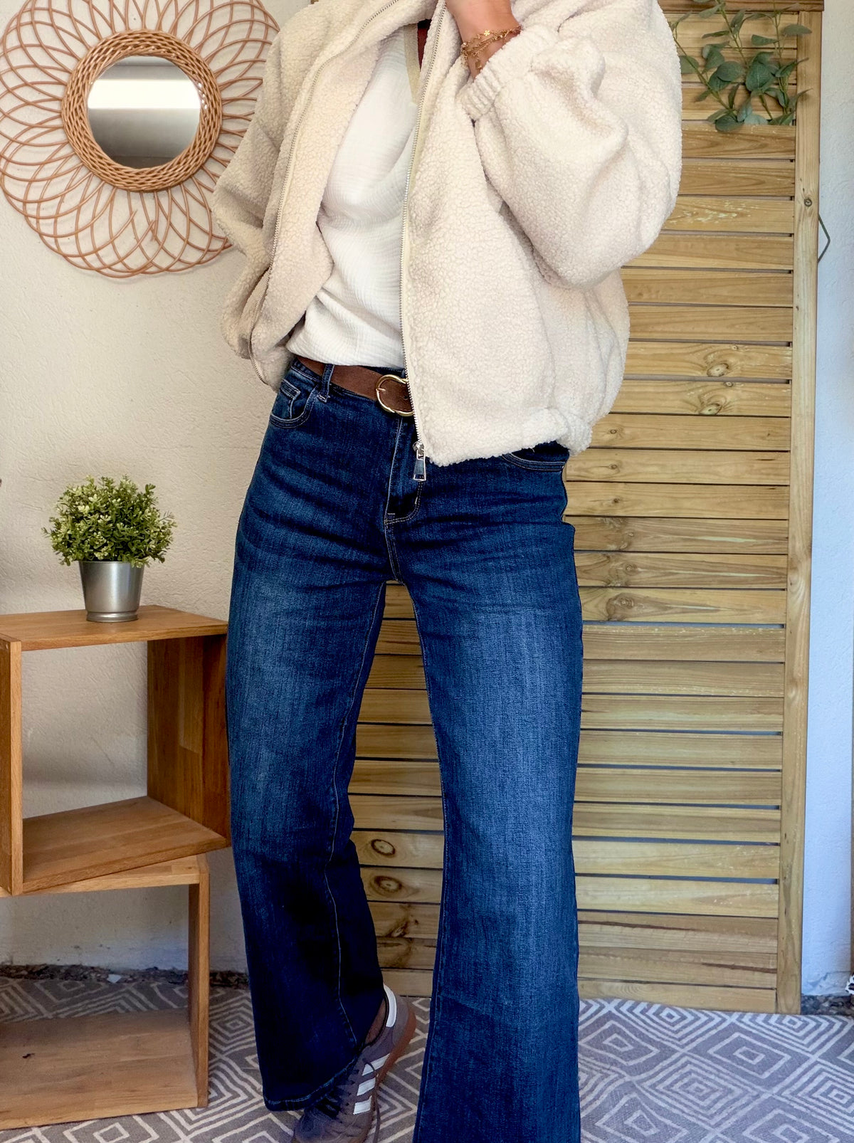 Pantalon Jean Wide leg BAPTISTE Bleu