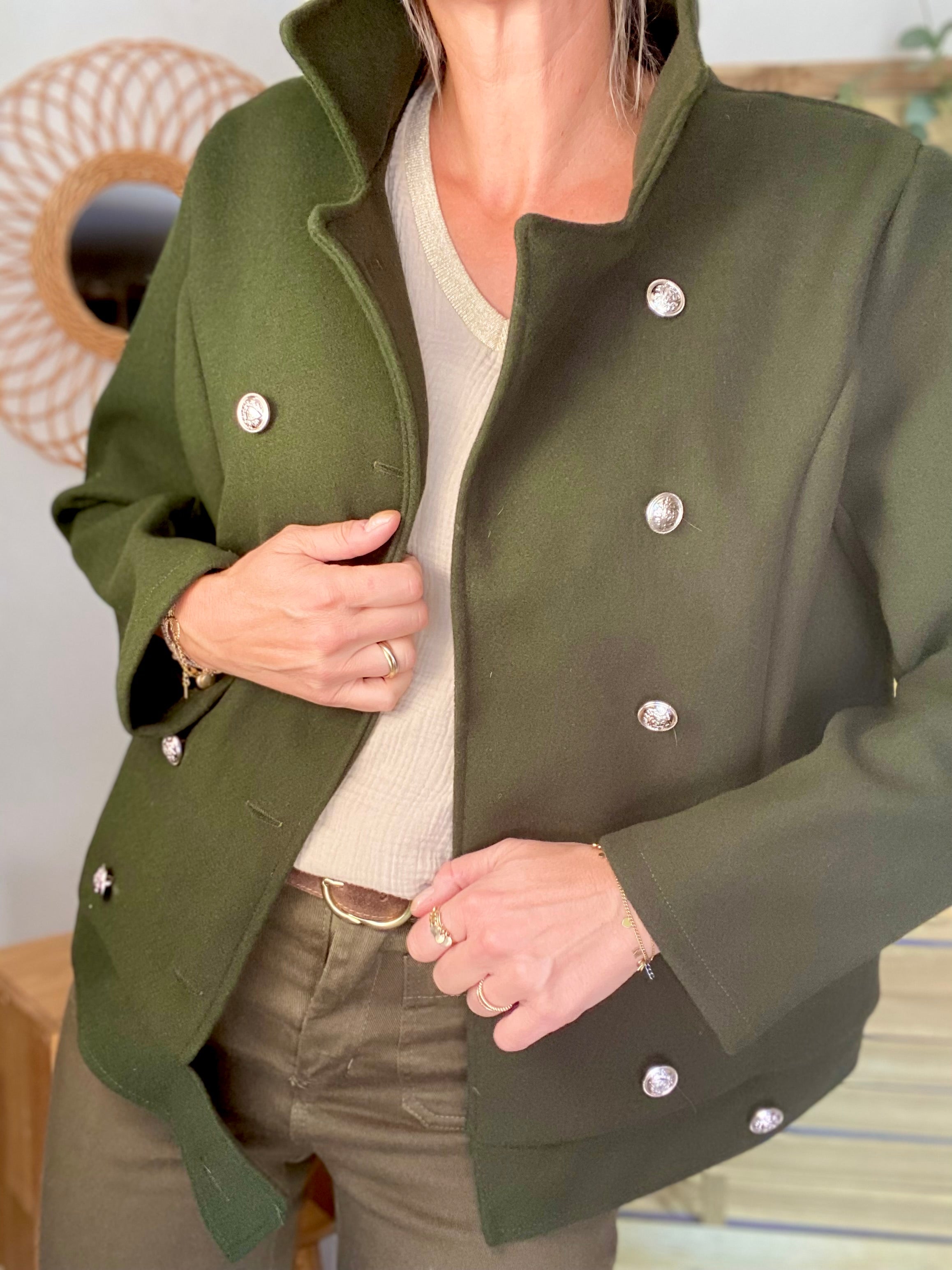 Veste caban légère JACK - Kaki foncé