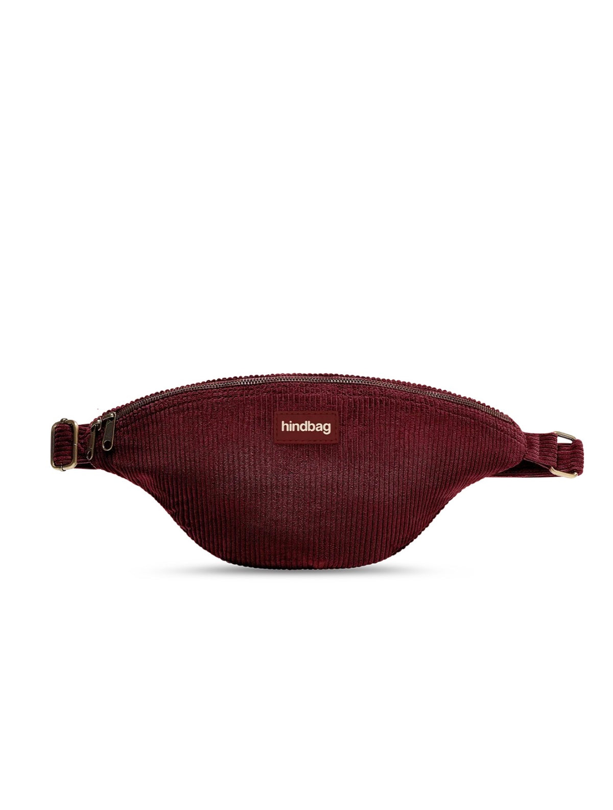 HINDBAG SASHA - Sac banane Velours Bordeaux