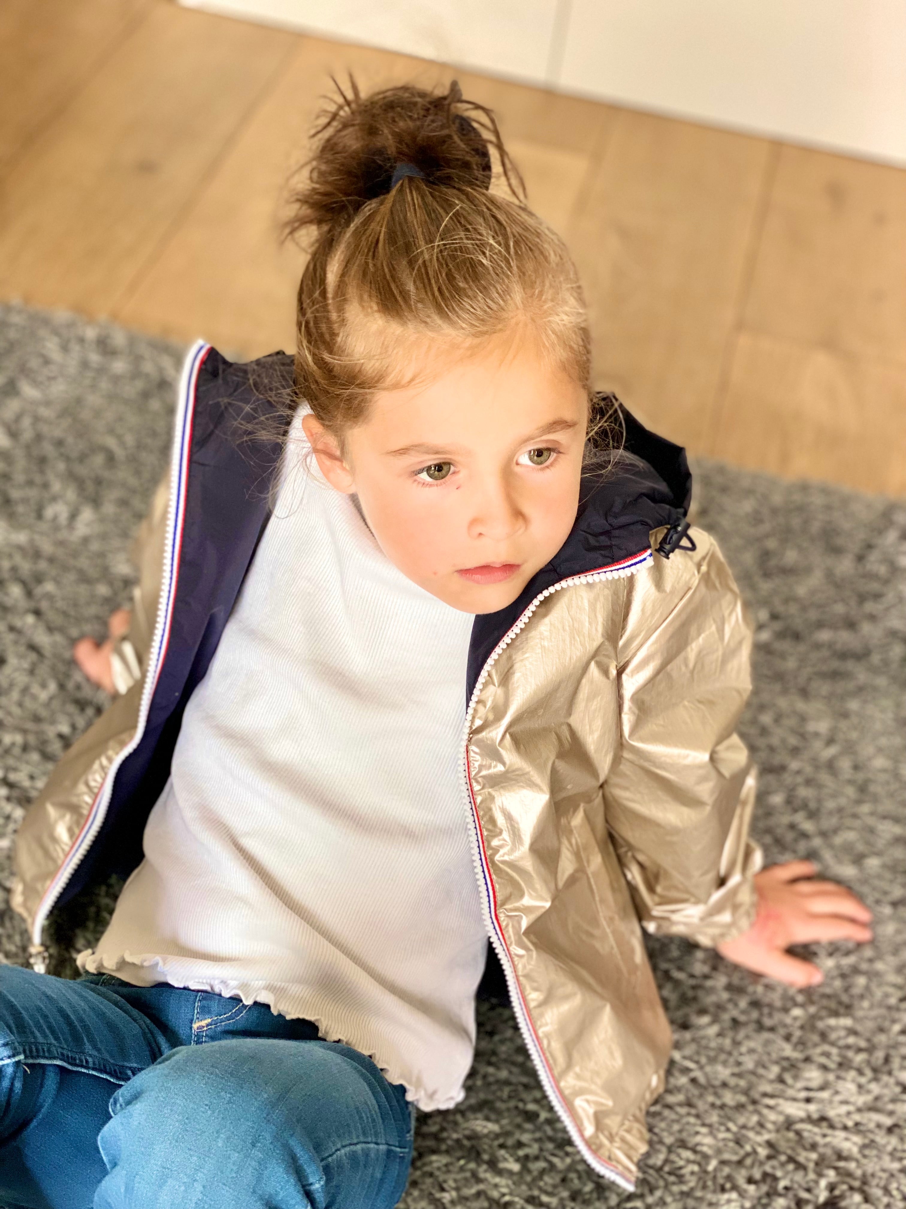 Veste Imperméable réversible mixte GARANCE KIDS - Marine / Doré