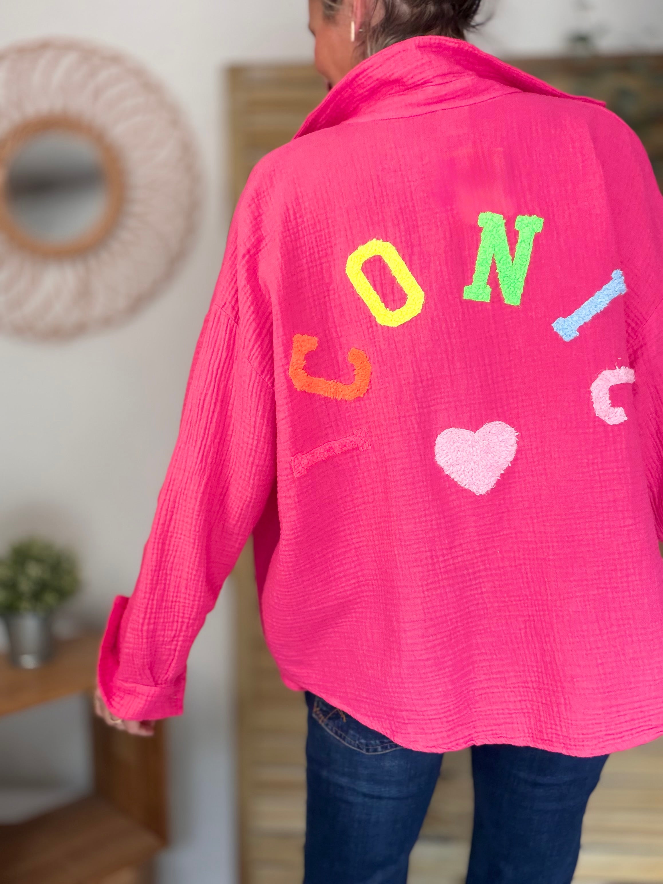 Chemise en gaze de coton ICONIC - ALANIS Rose fuschia