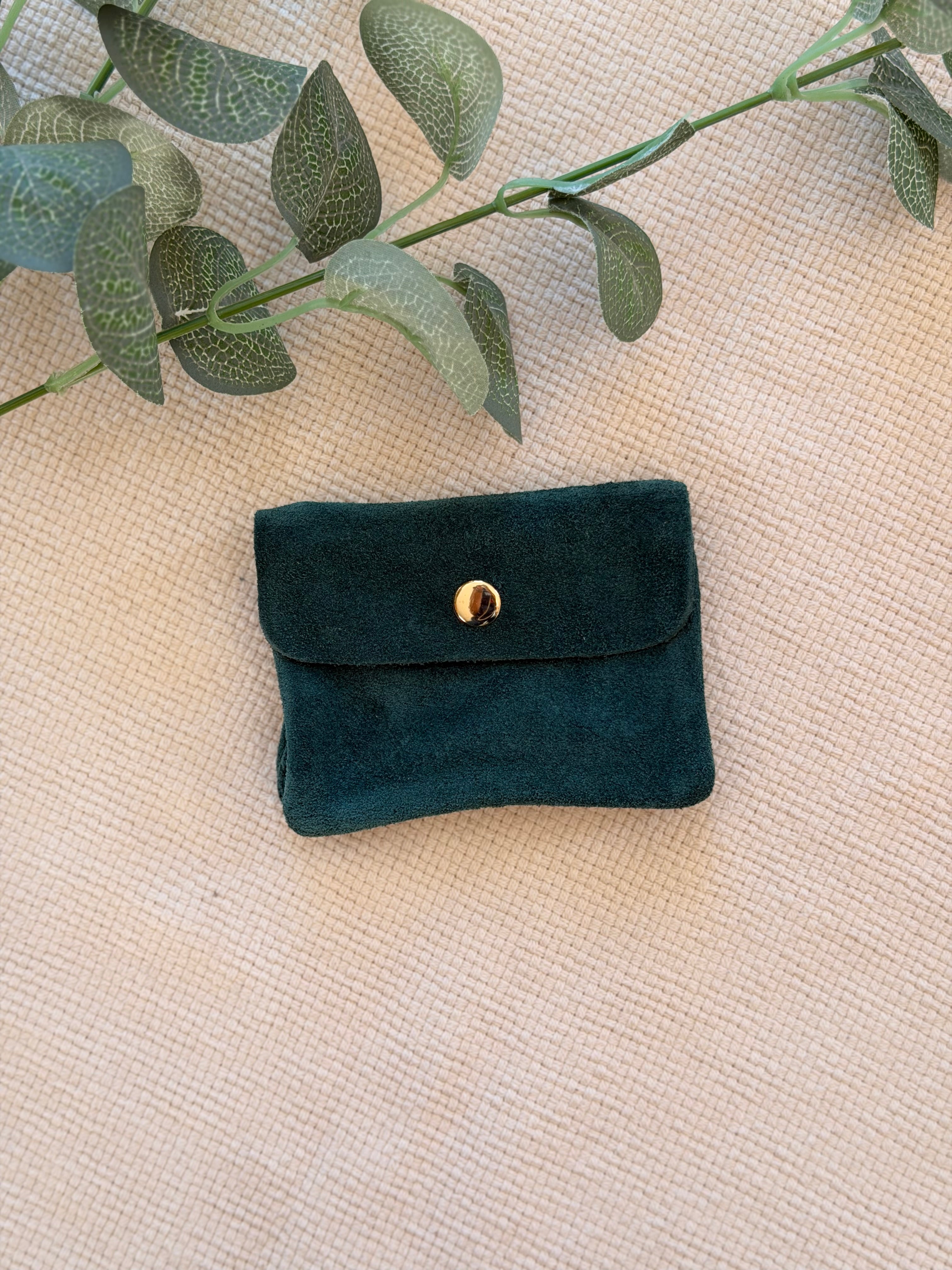 Porte monnaie / porte carte en cuir daim ACHILLE