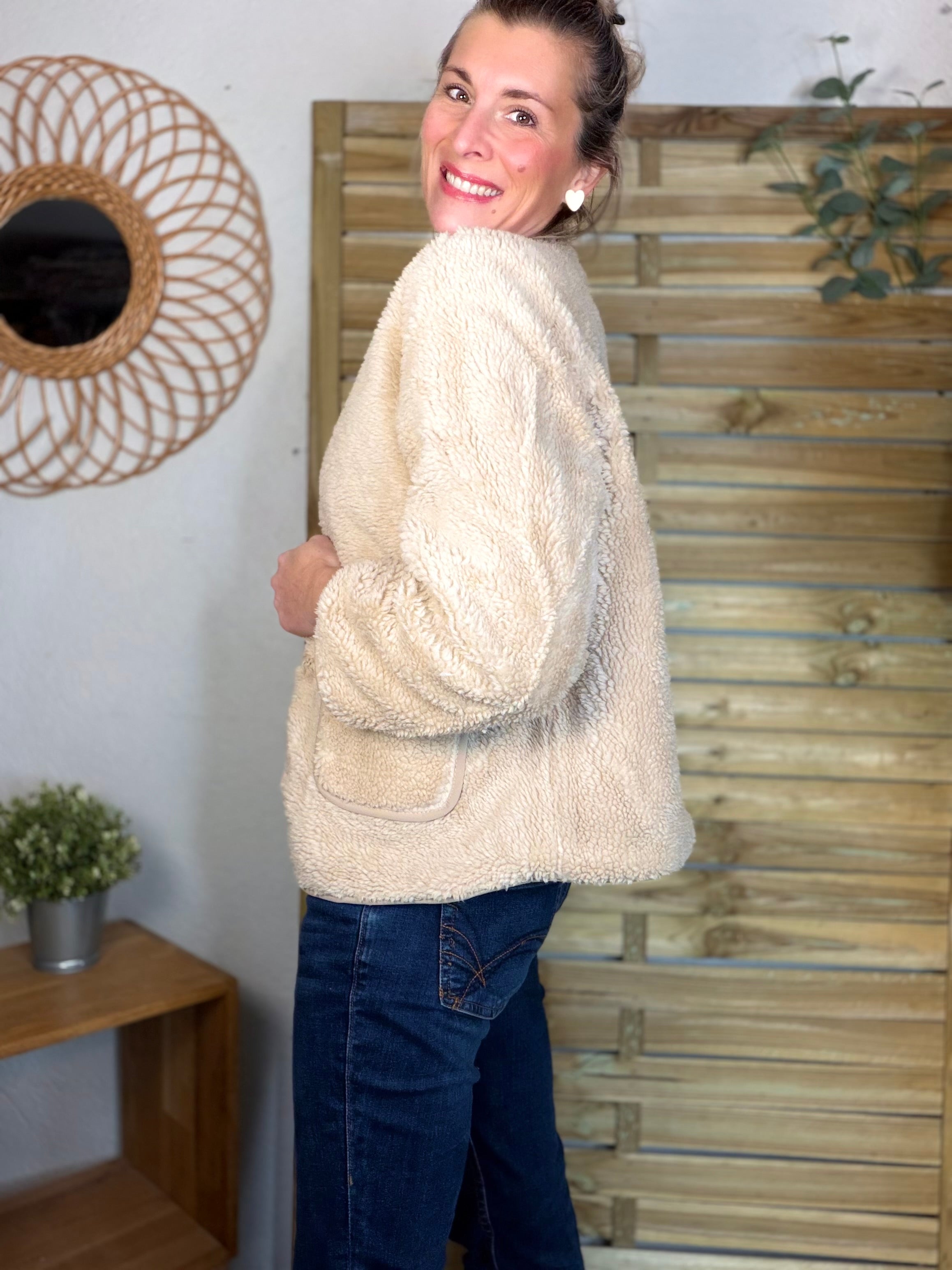 ⚡️ ARRIVAGE - Veste matelassée réversible Sherpa NOÉMIE Beige