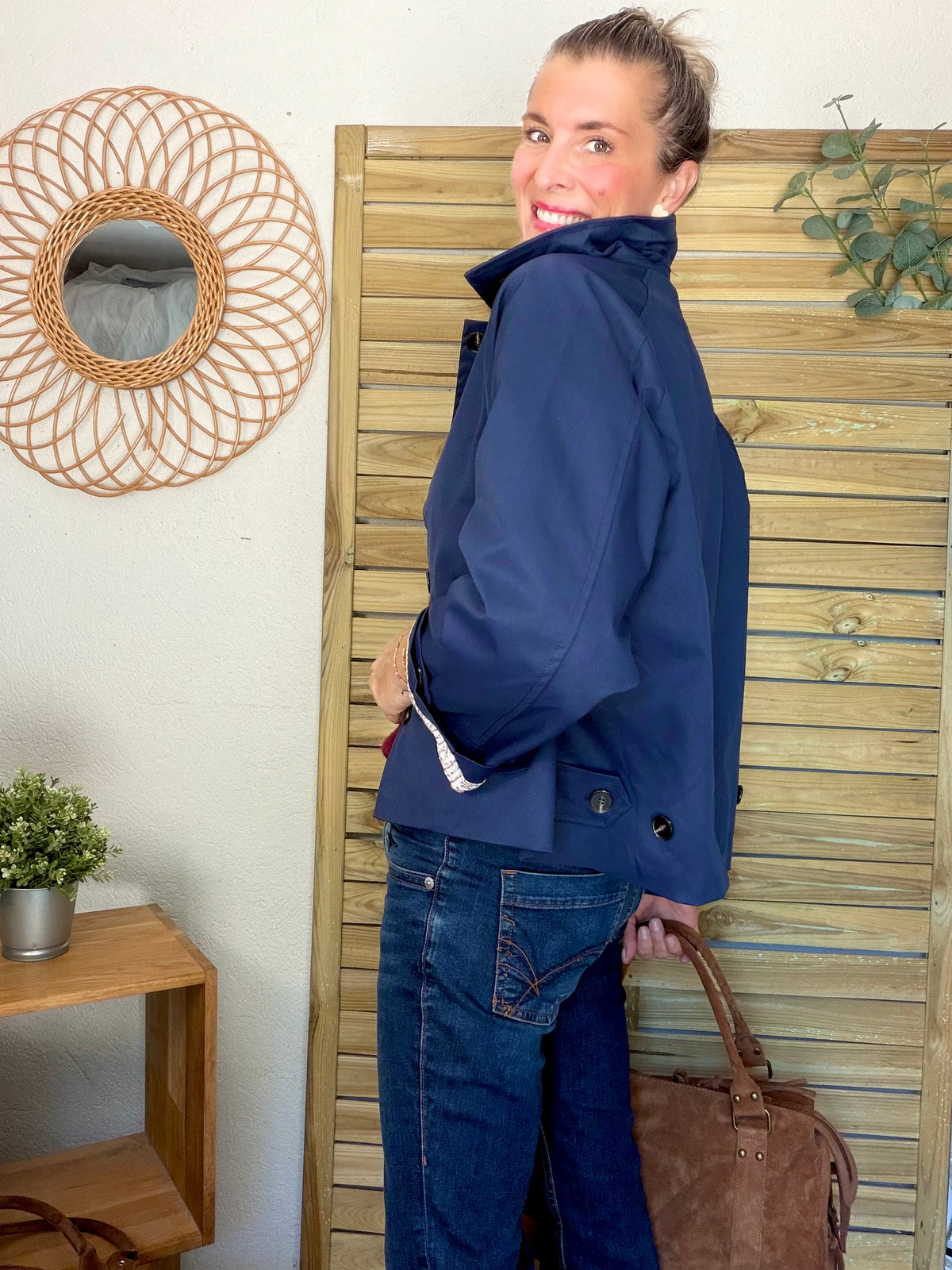 Veste Trench avec Liberty - MADELEINE Bleu marine