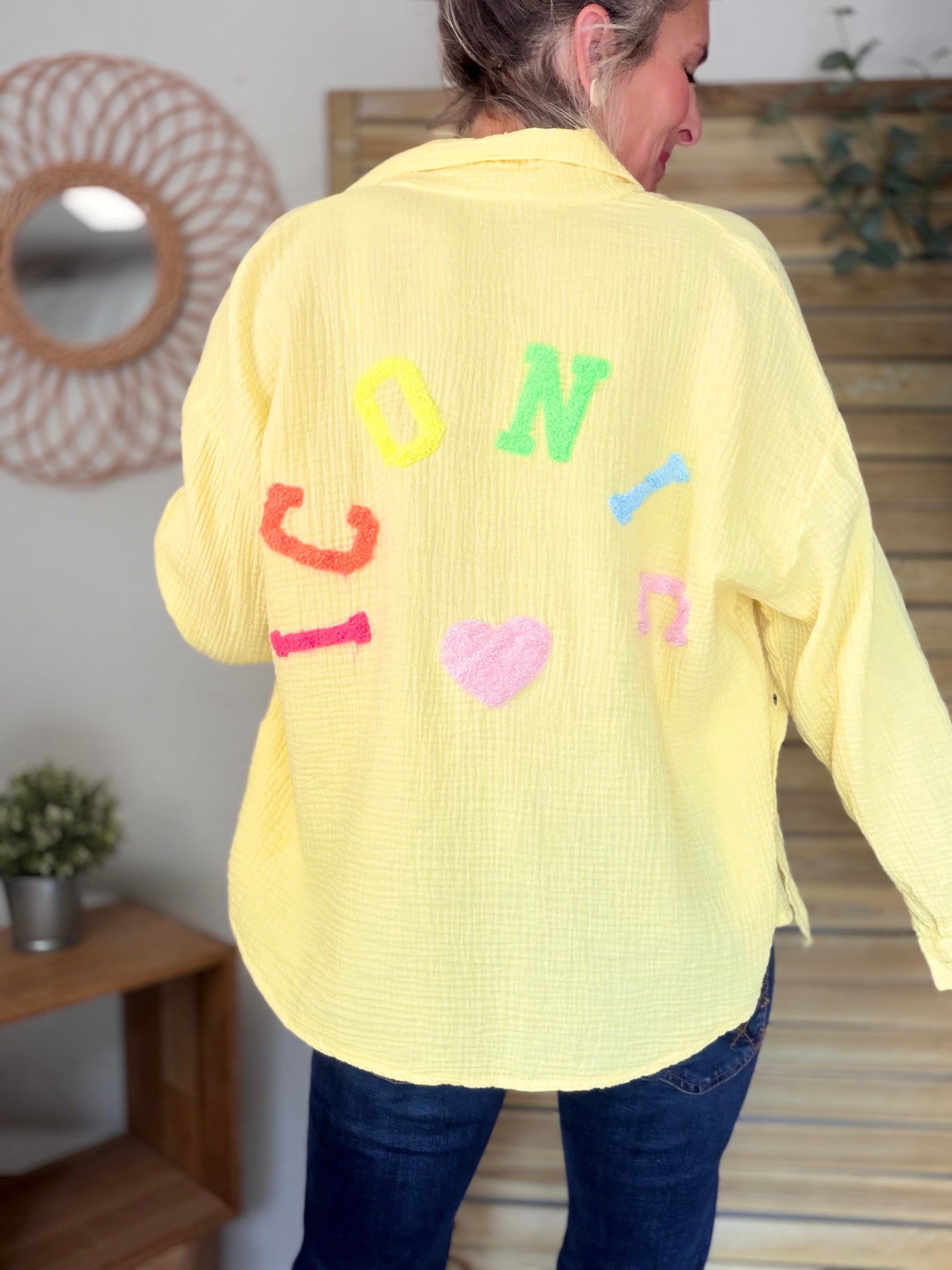Chemise en gaze de coton ICONIC - ALANIS Jaune