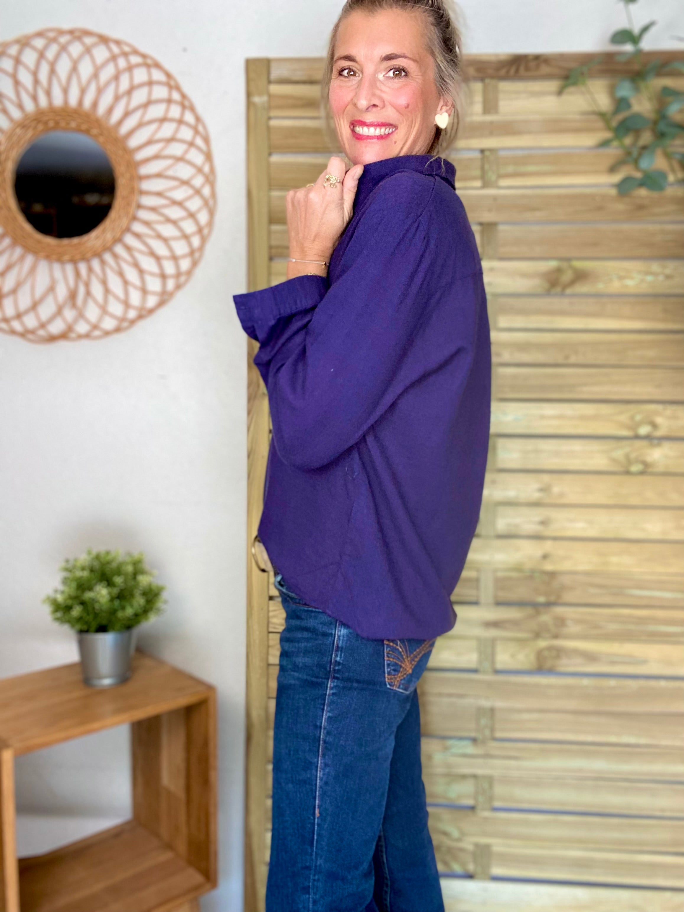 ⚡️ PÉPITES FRIDAY - Chemise lin coton bleu marine / indigo - MADISON