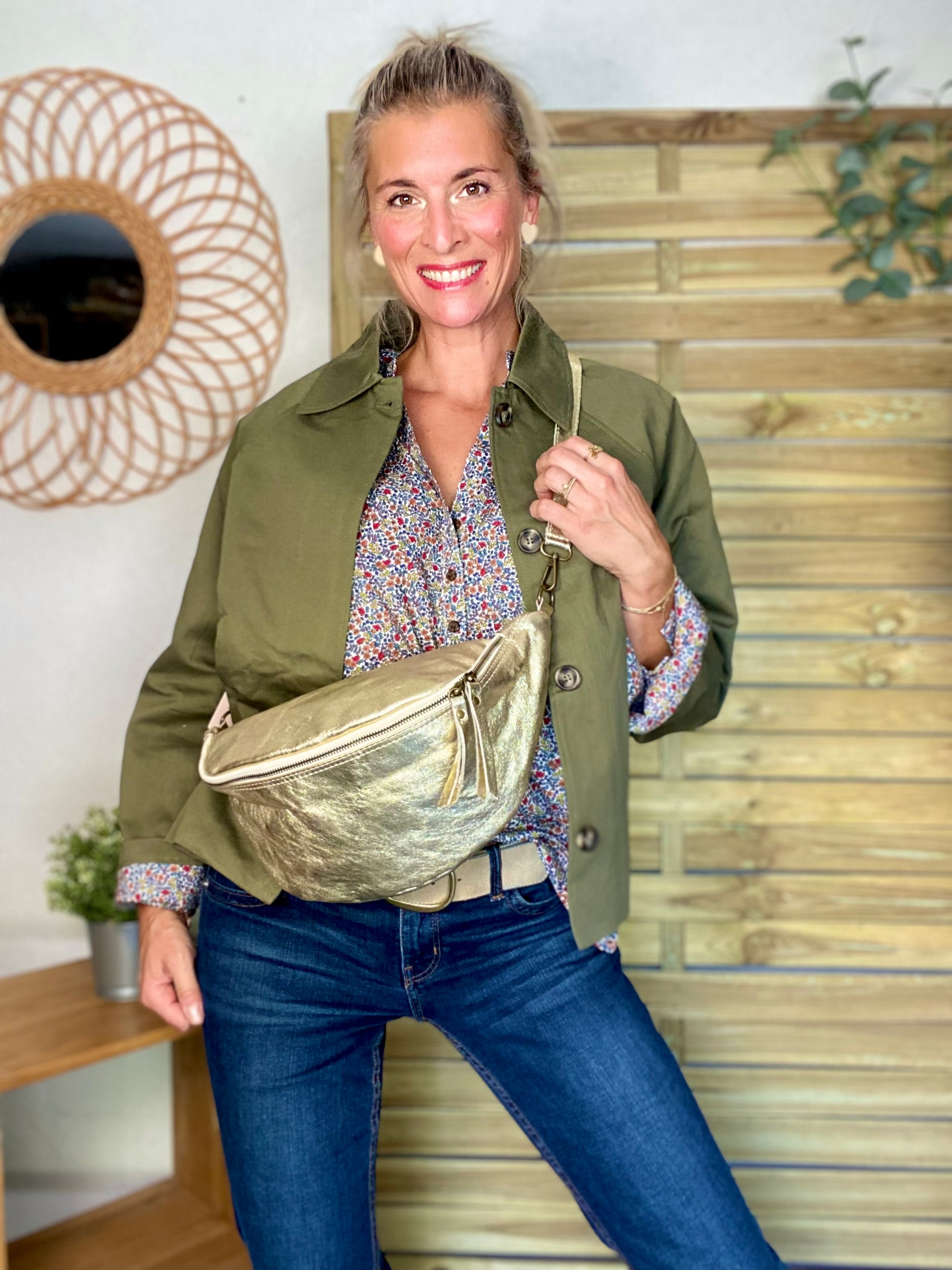 Blouse ample Liberty bleu EDWIGE