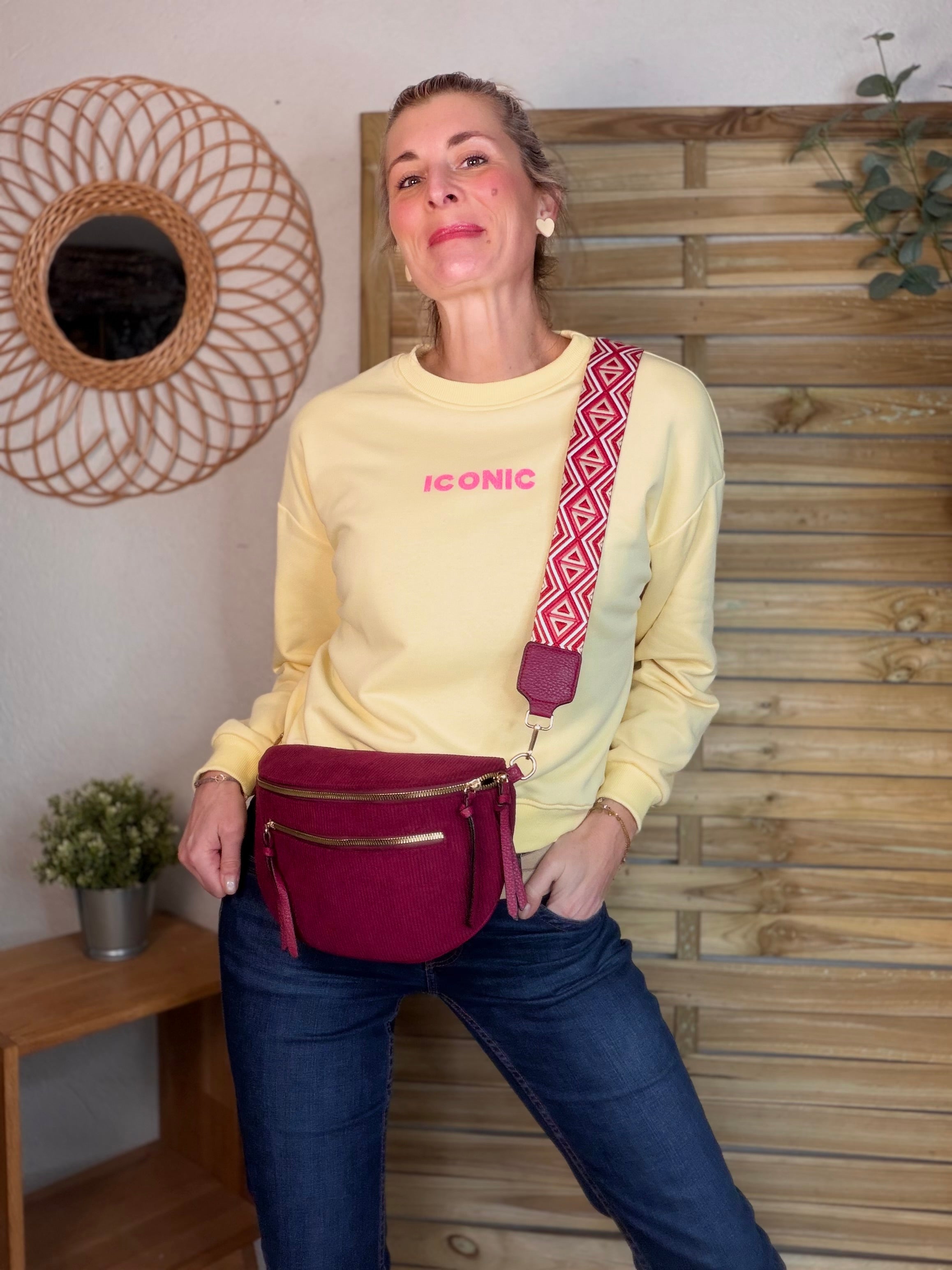 Sweat ICONIC COLINE - Jaune clair