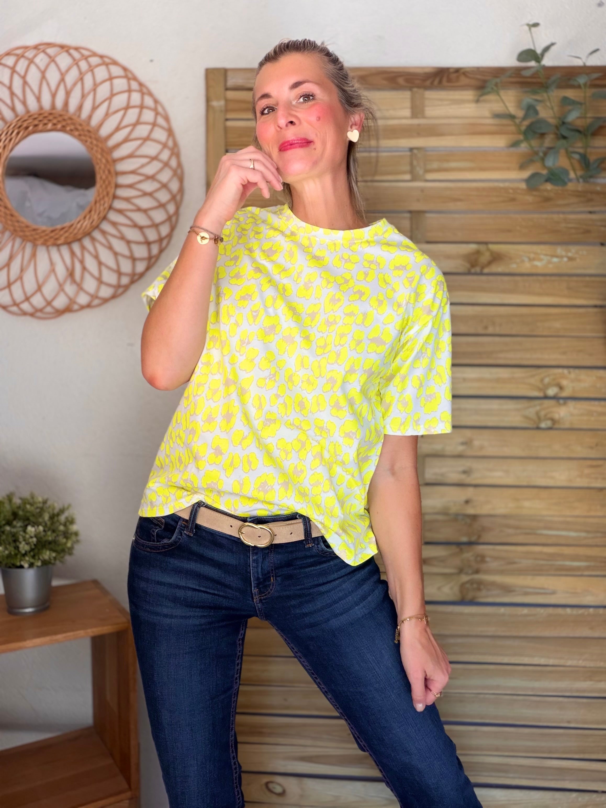 Tee shirt Léo ODESSA Jaune Fluo