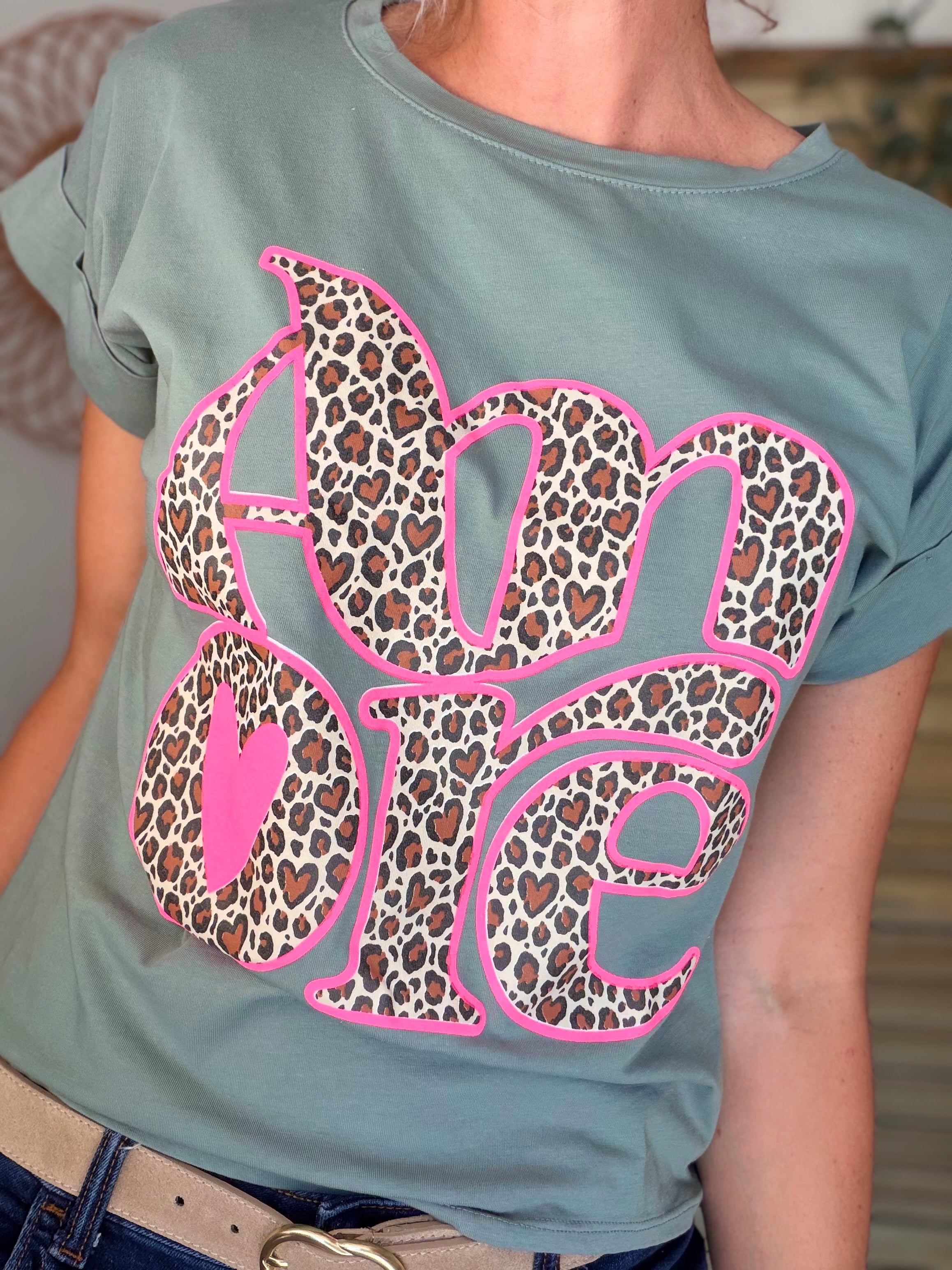 Tee shirt AMORE Léo URSULA Kaki
