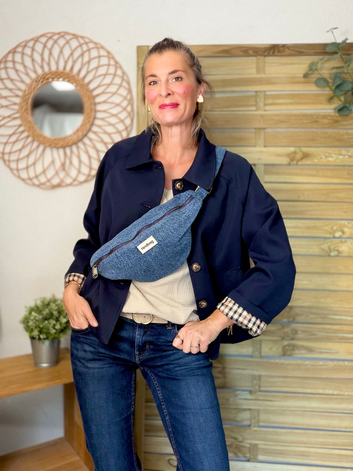 ⚡️ ARRIVAGE • Veste Trench, doublure à carreaux DANA Bleu marine