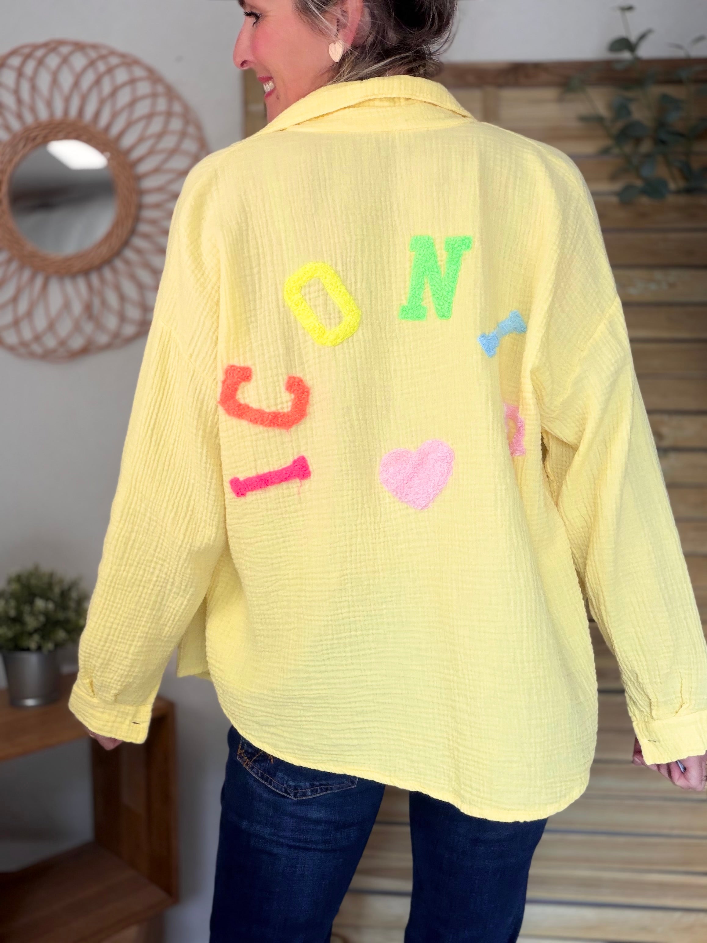 Chemise en gaze de coton ICONIC - ALANIS Jaune