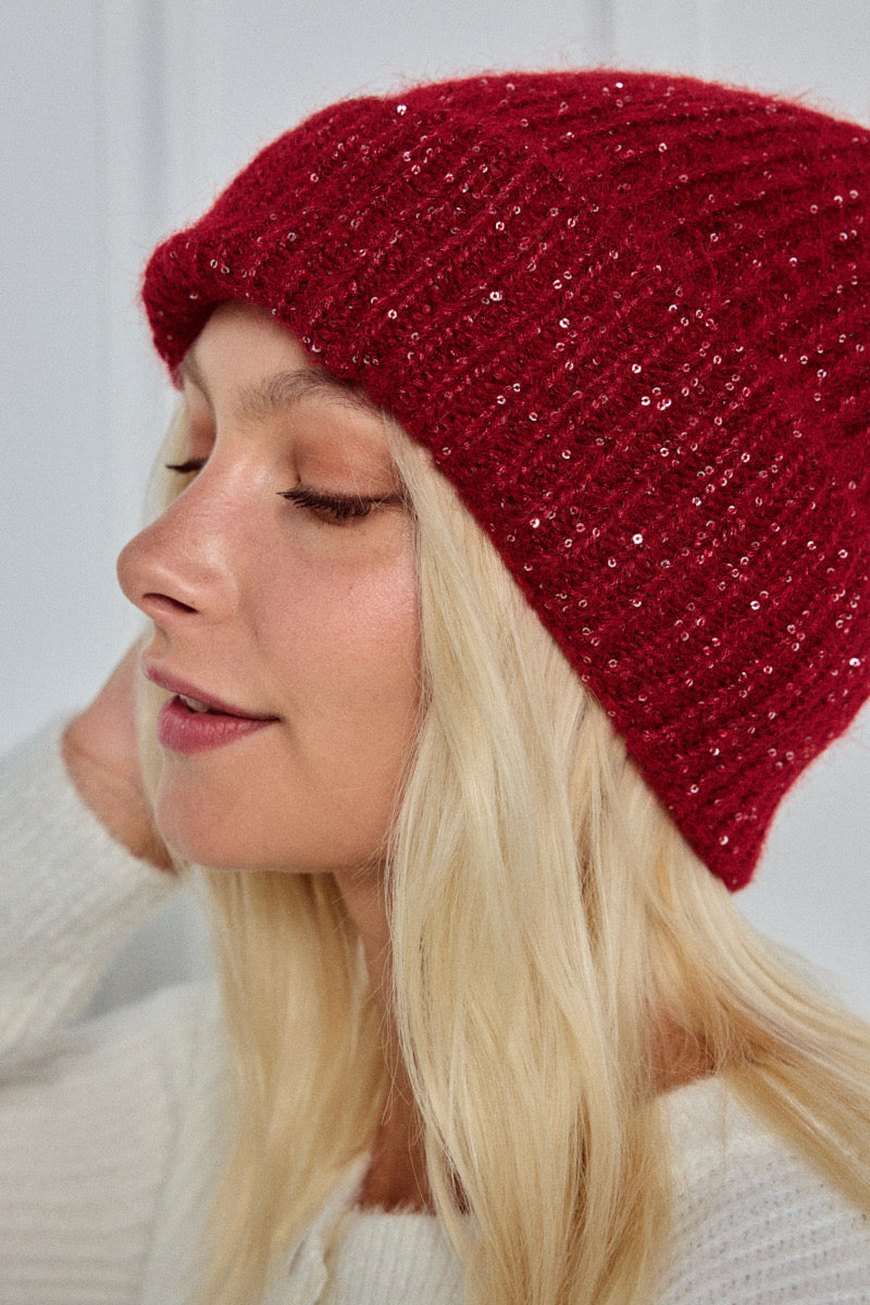 Bonnet en laine avec sequins ÉLOI