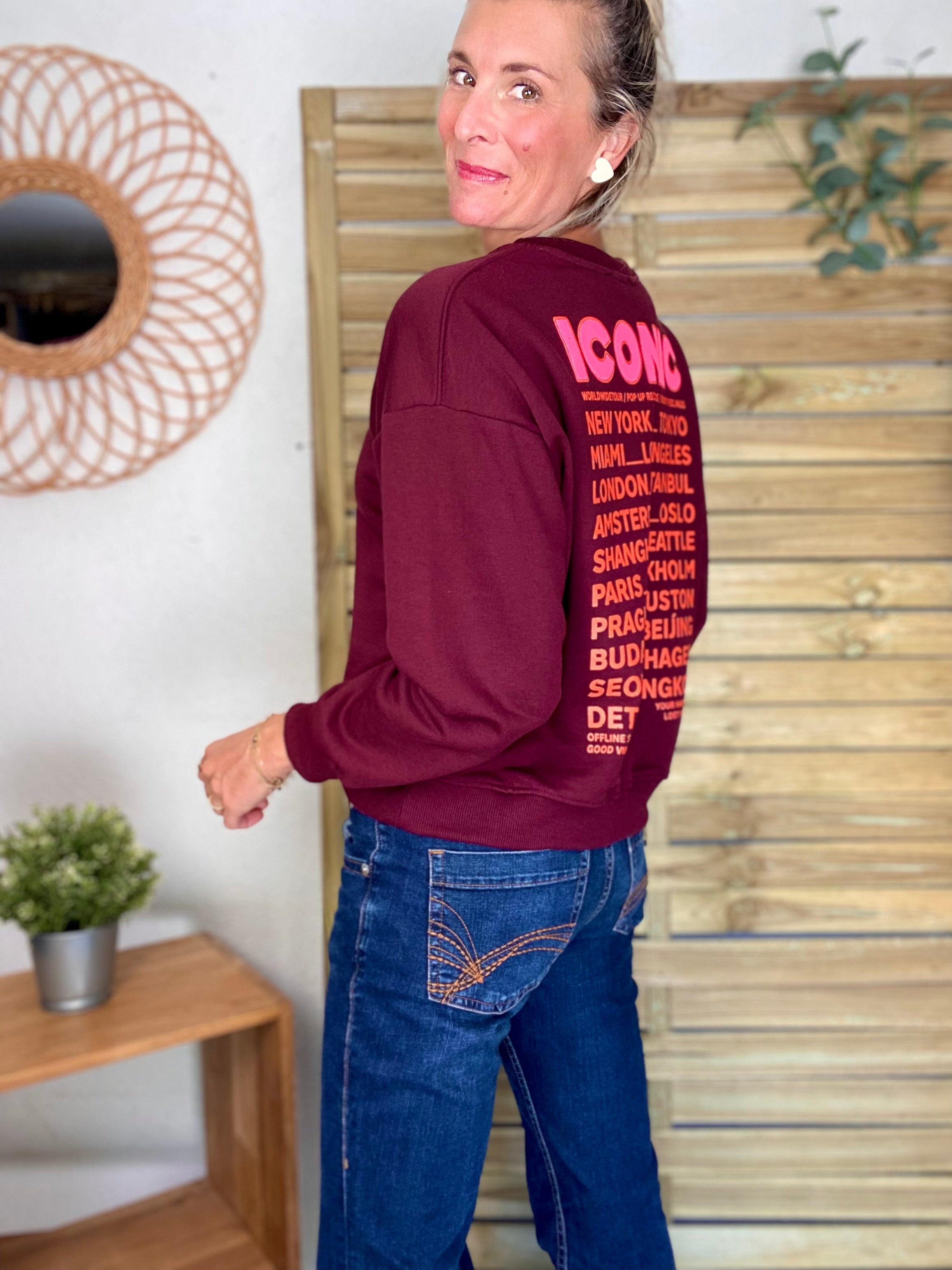 Sweat ICONIC COLINE - Bordeaux