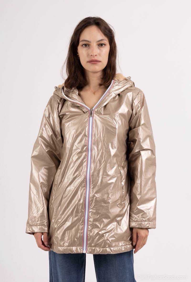 ⚡️ ARRIVAGE - Parka Imperméable fourré ALICE - Beige rosé